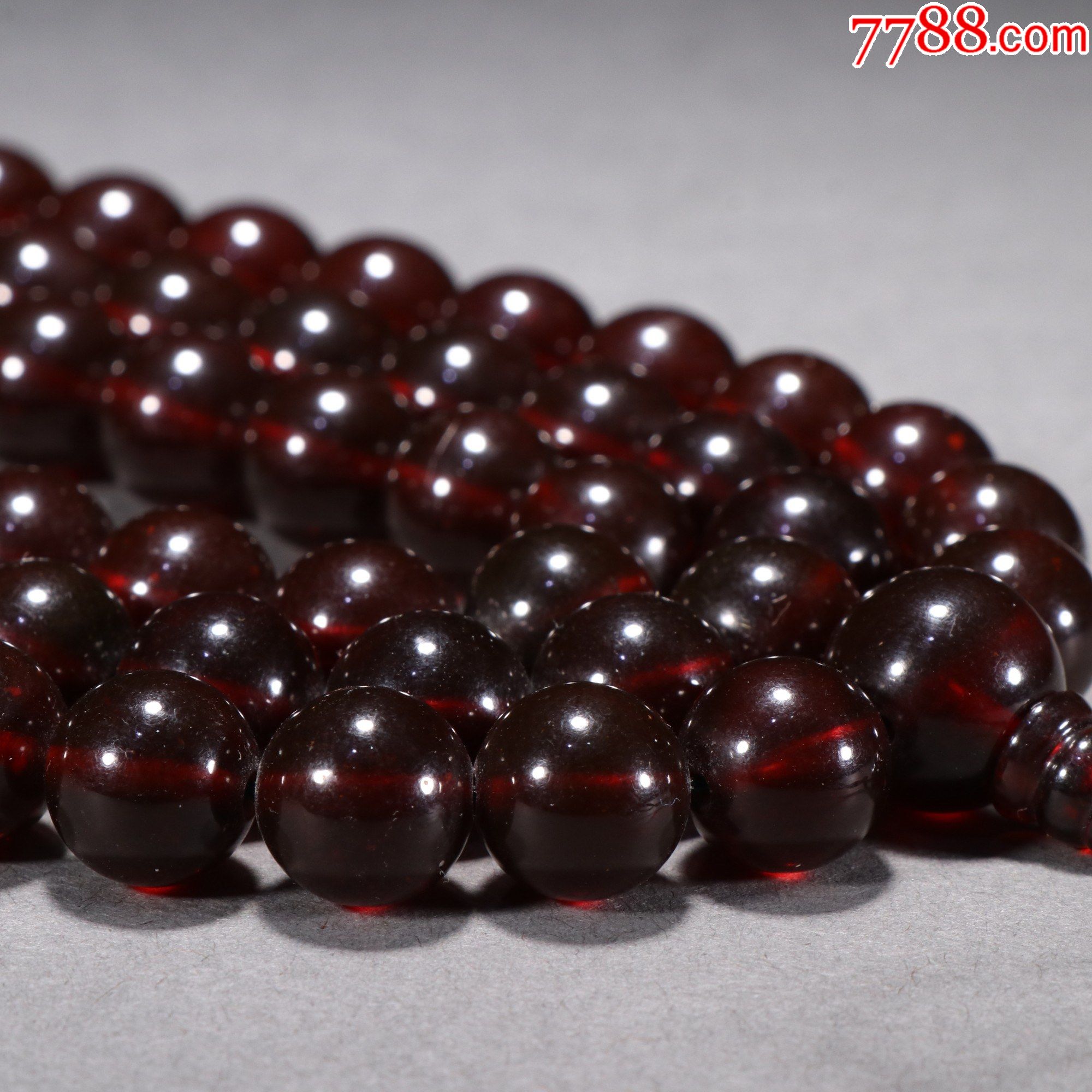 回流琥珀108佛珠