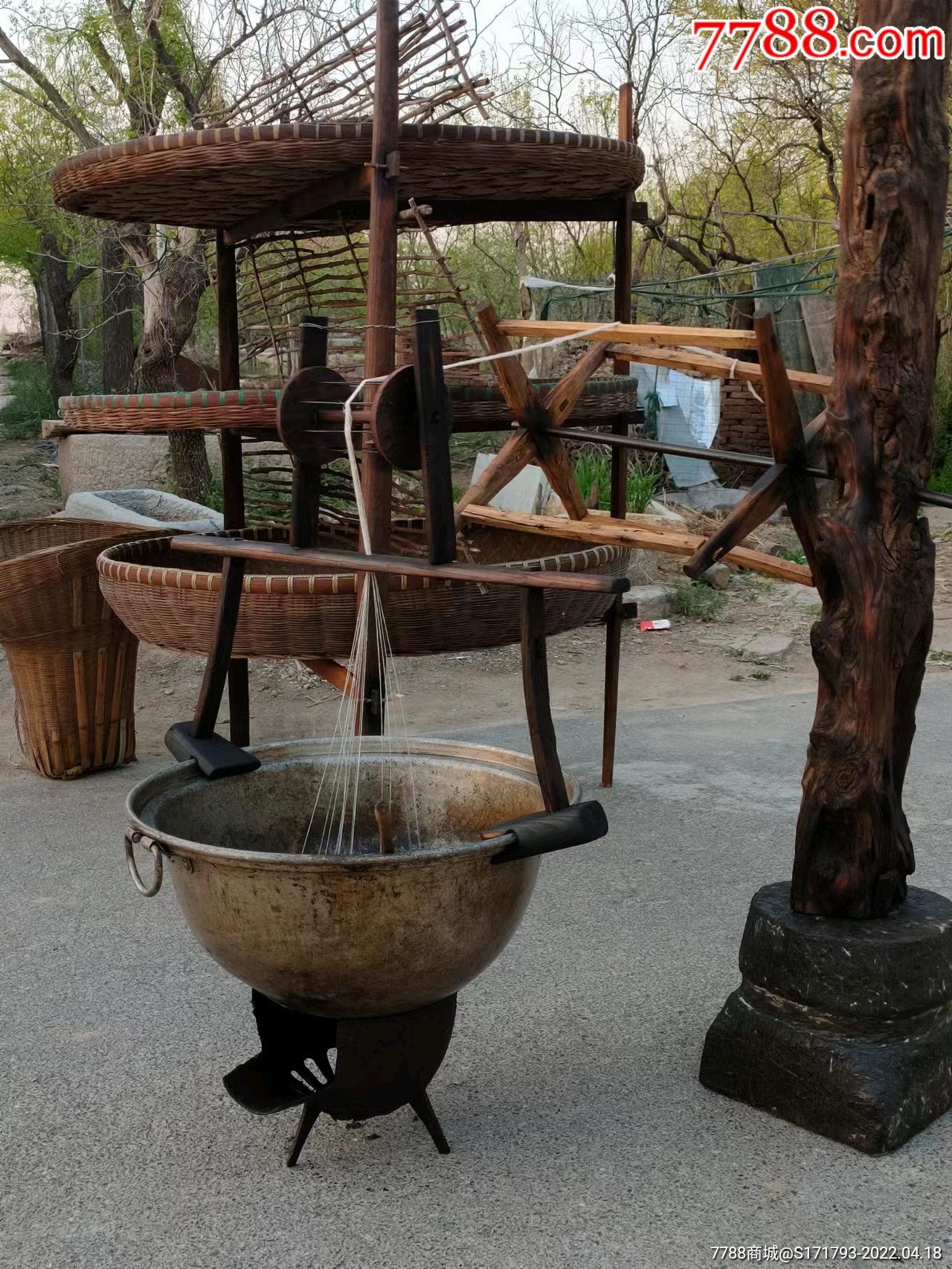 民国养蚕缫丝的精品工具一套