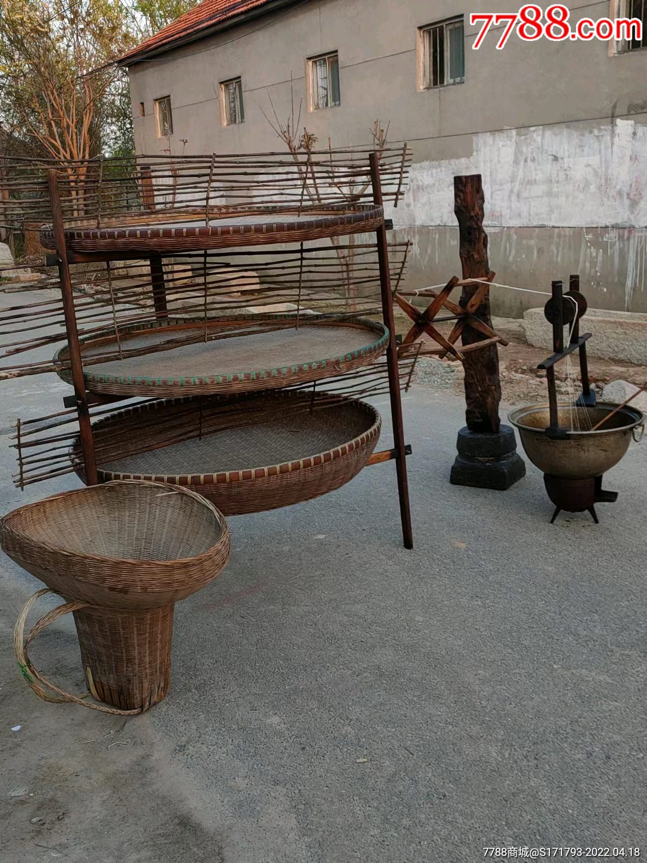 民国养蚕缫丝的精品工具一套