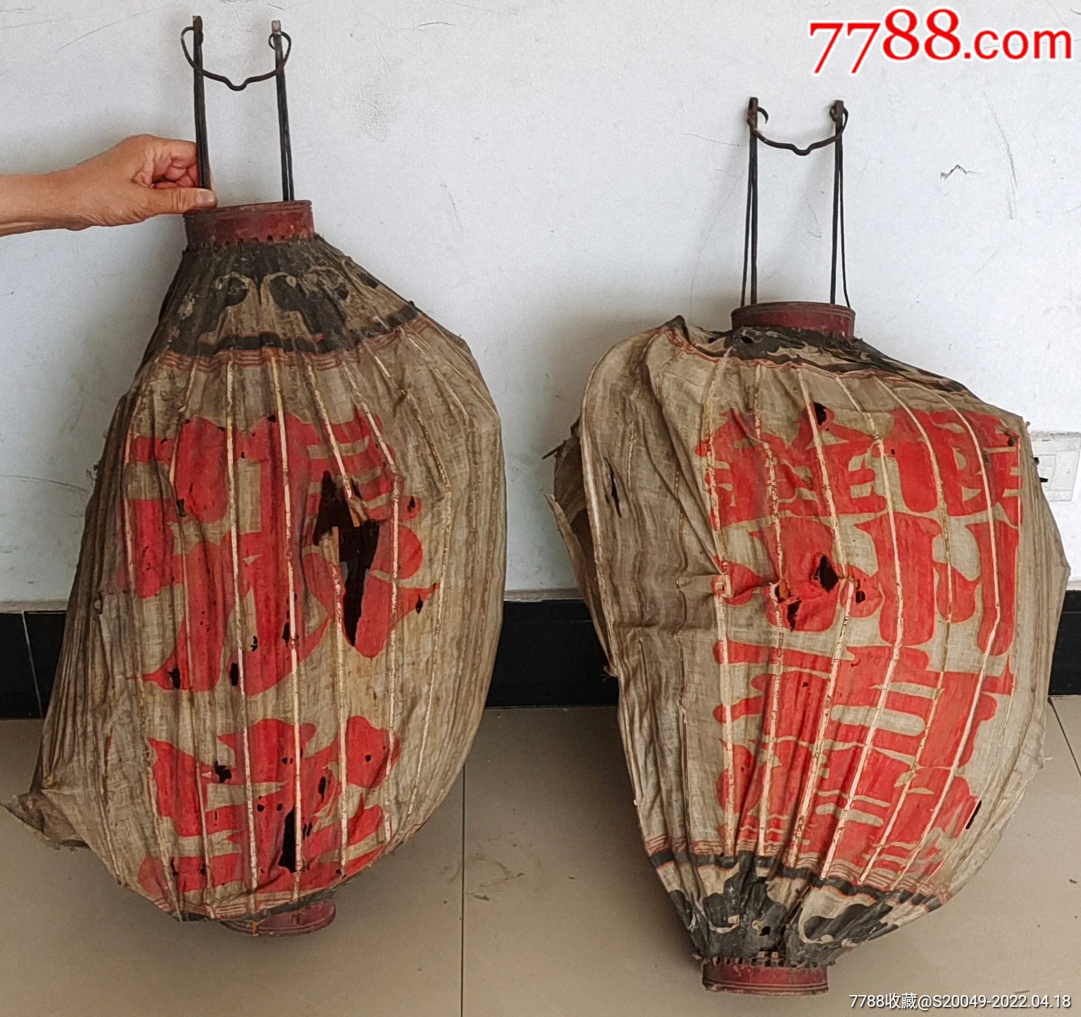 稀见清代吏部同一官员州右堂登仕郎灯笼两对