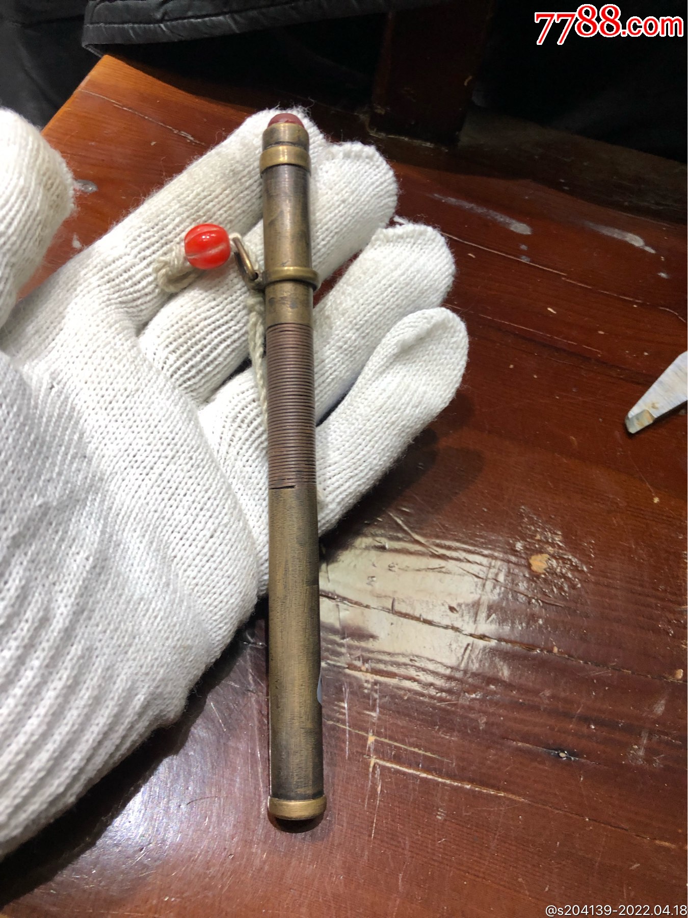 民国江浙地区的随身携带铜毛笔筒_价格800元_第1张_7788收藏__收藏