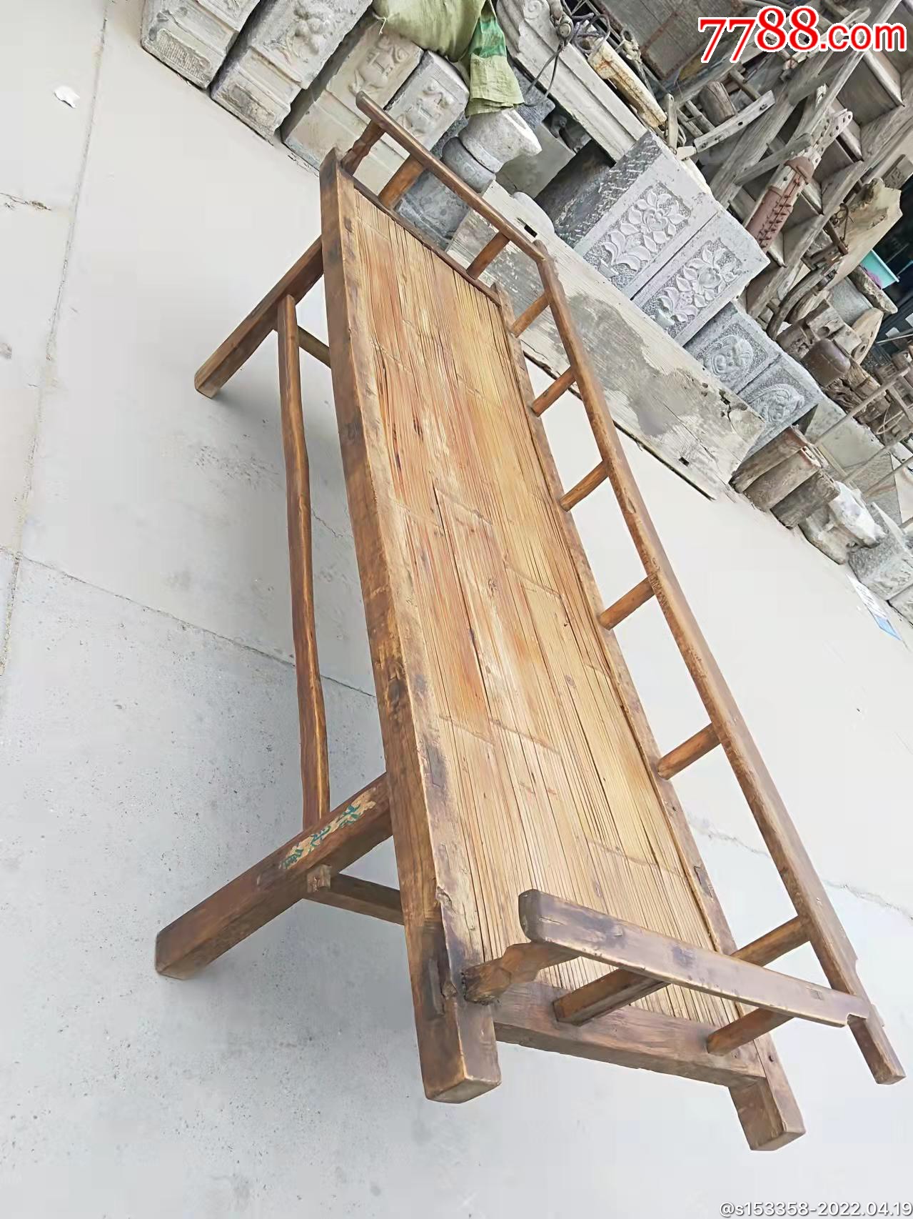 清代榆木框,紫竹凉床,-价格:1380元-se86609587-木床/木榻-零售-7788