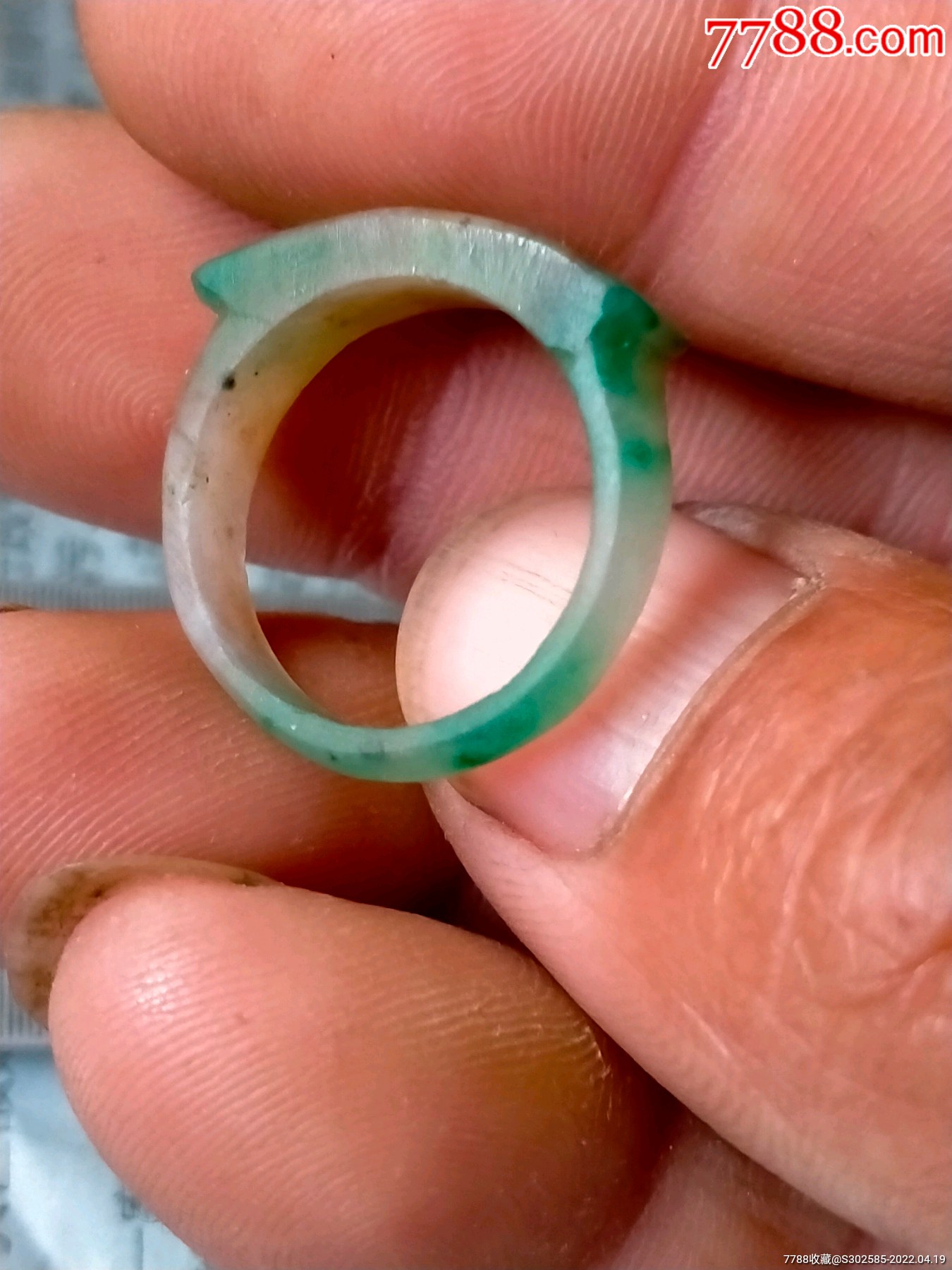 乡下收的老东西老物件老玉戒指清代马鞍戒指