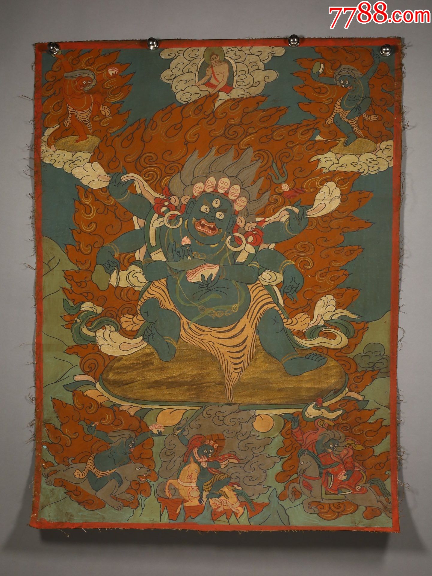 矿彩大黑天唐卡