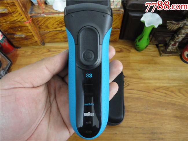 博朗s3电动剃须刀正常使用民俗老电器带原装充电器第贰组