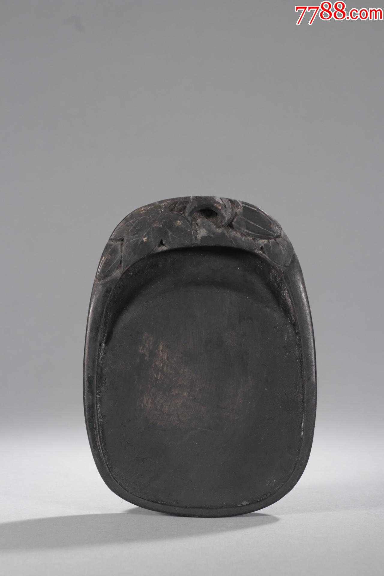 酸枝木配端石福瓜纹套砚