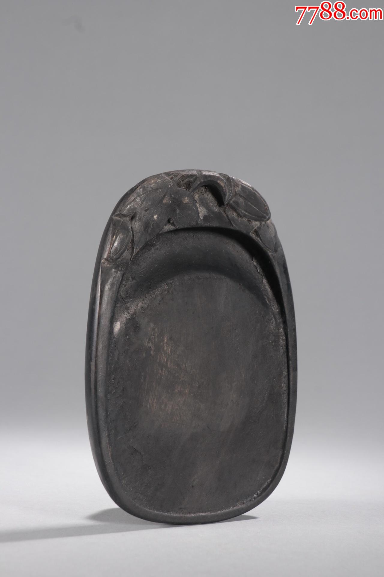 酸枝木配端石福瓜纹套砚