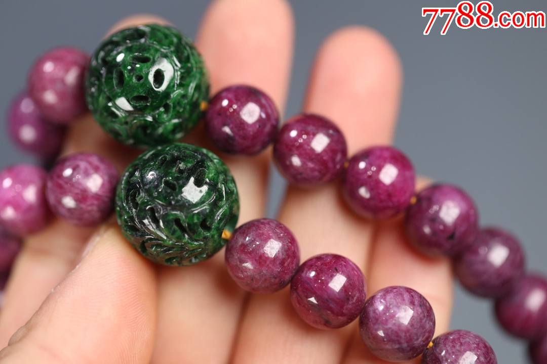 红碧玺朝珠一盘-价格:24000元-se86619291-碧玺/电气石-零售-7788老