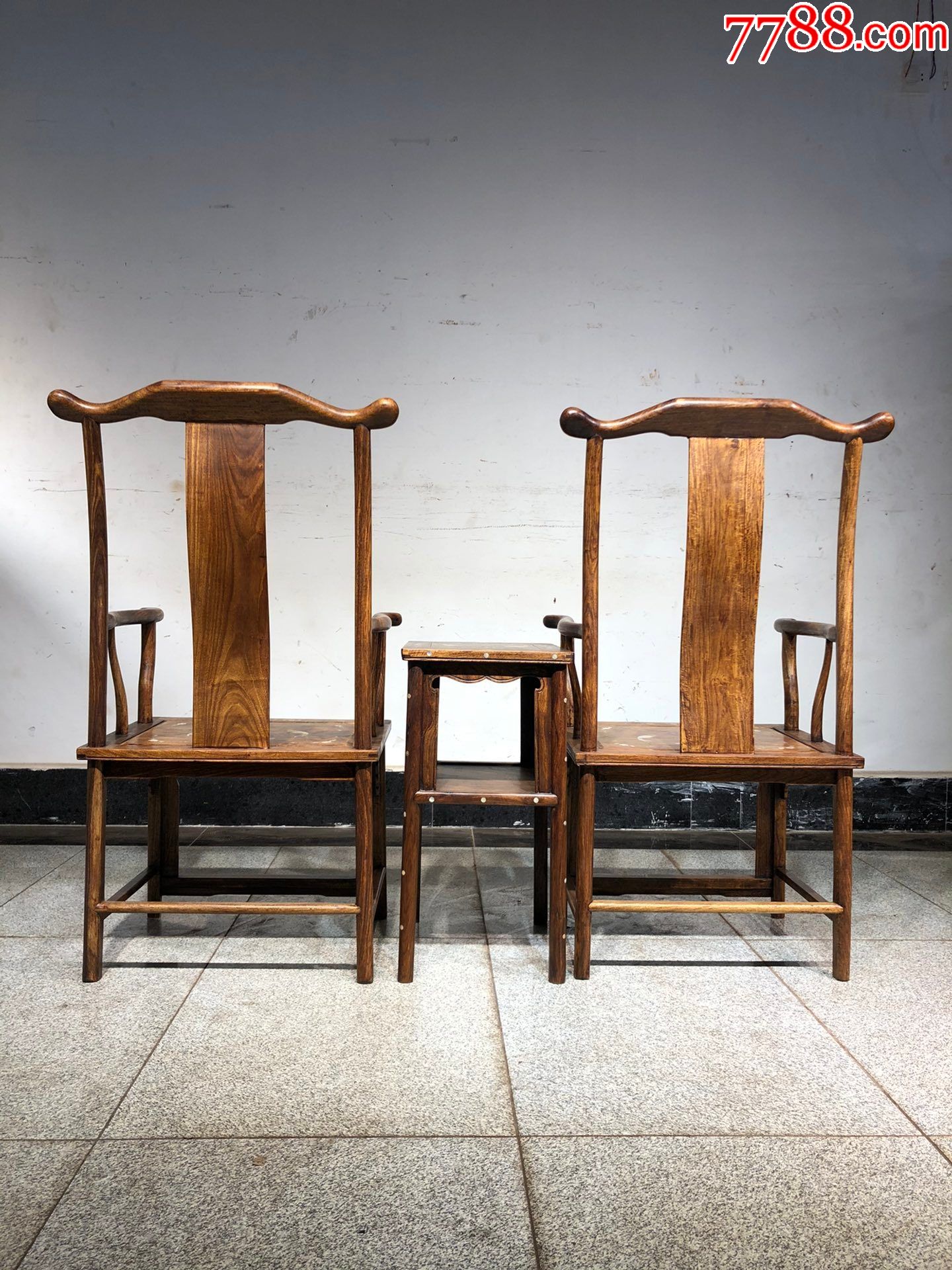 黄花梨大官帽椅三件套,-价格:10000元-se86623462-其他木艺家具-零售