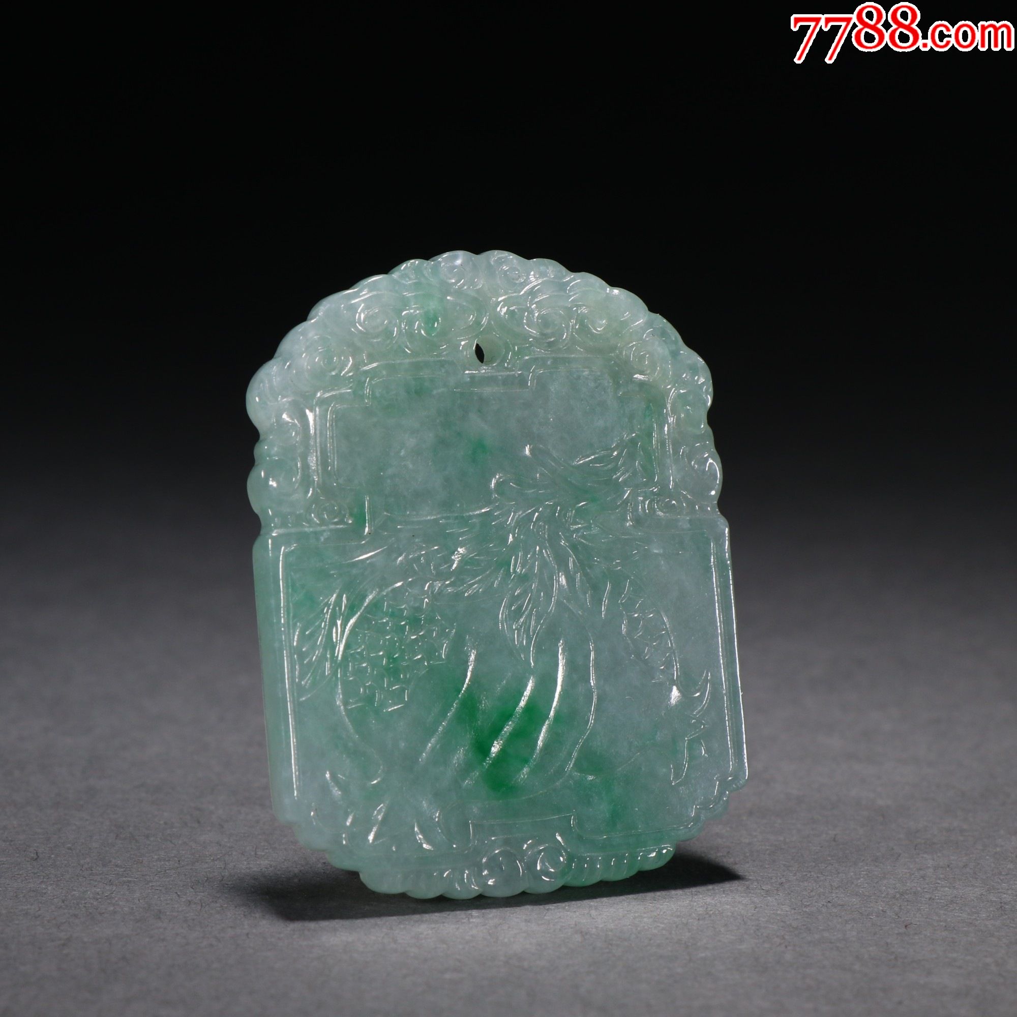 回流翡翠多子多孙佩牌