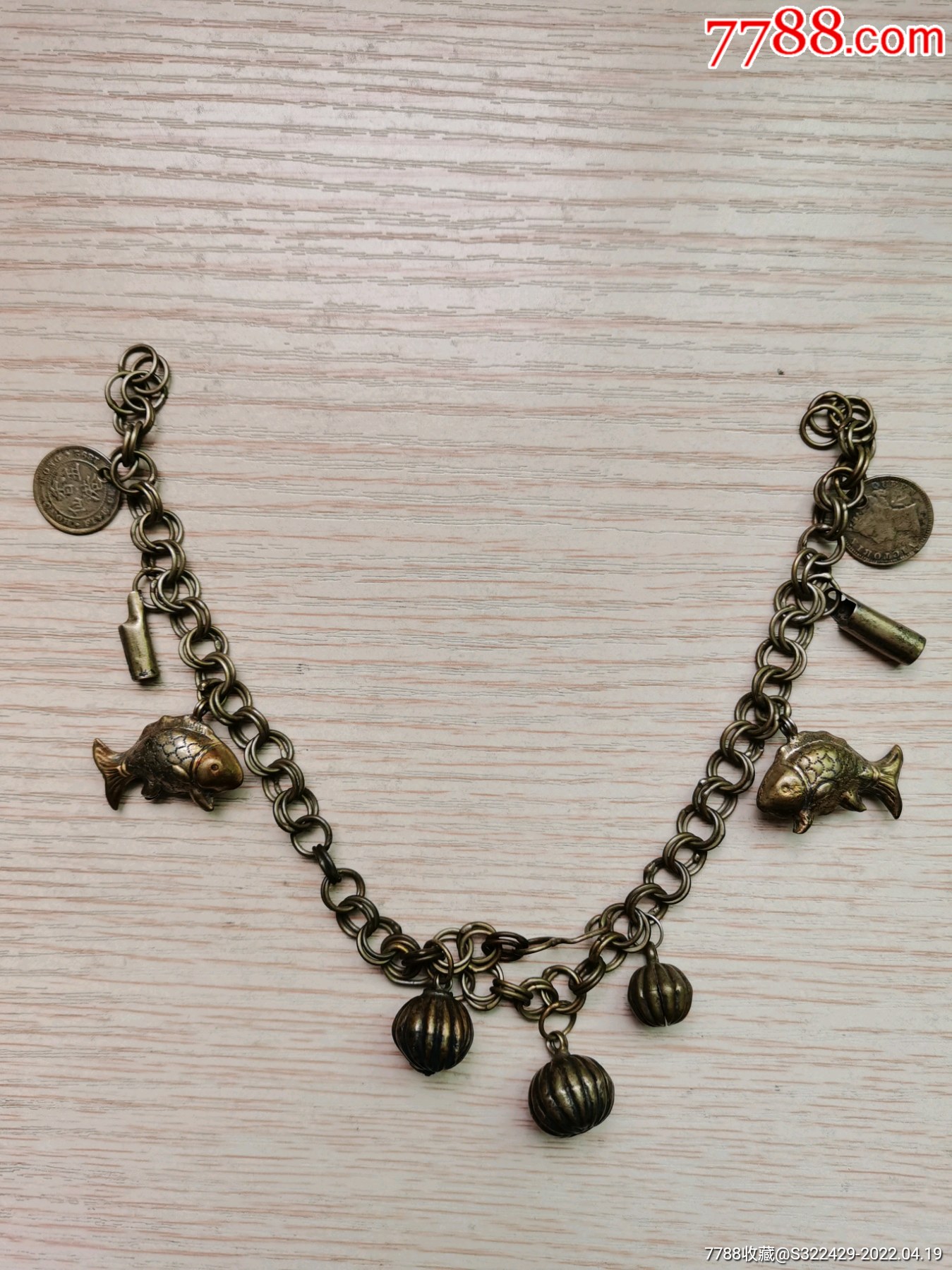 民国铜制精美项锁项圈项链