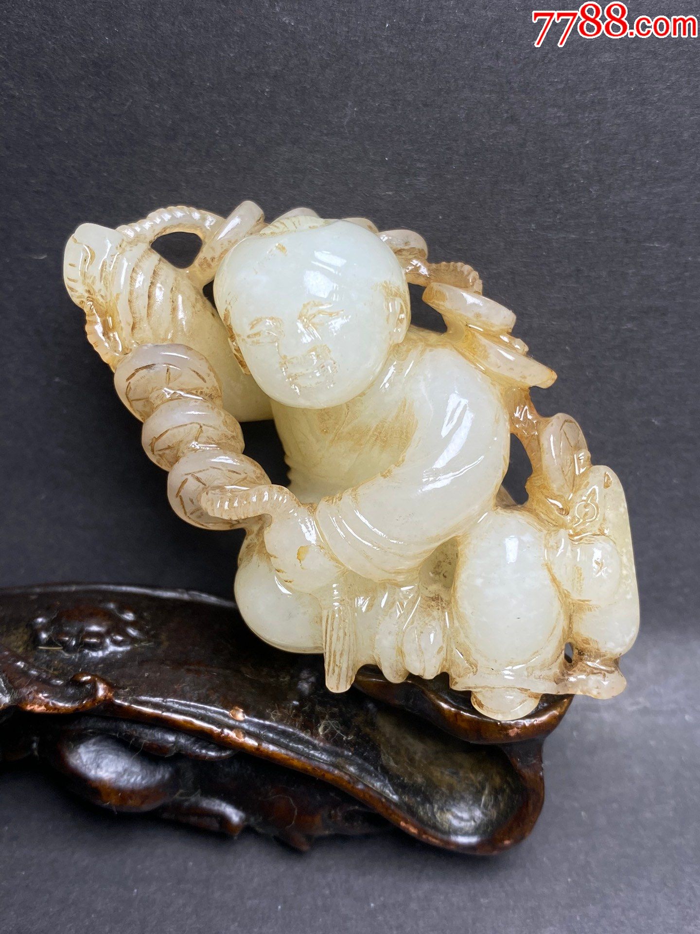 和田玉明清玉件刘海戏金蟾aa91s20f