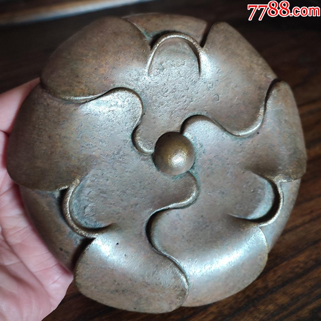 莲花型铜香炉座
