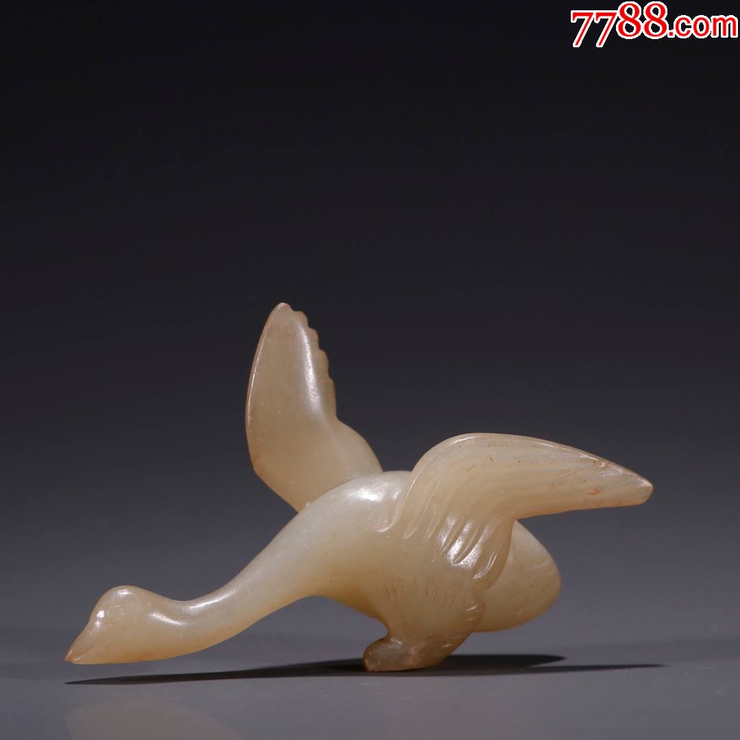 和田玉天鹅雕件