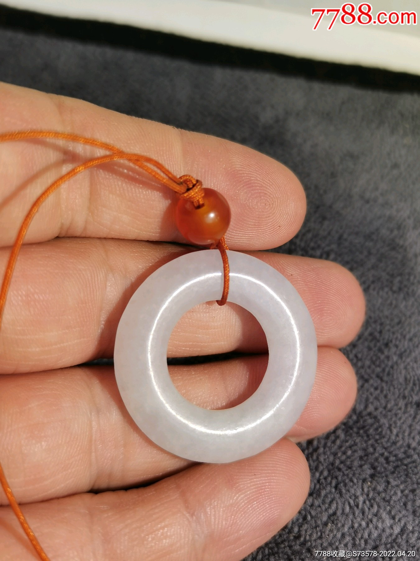 清代老翡翠袈裟环