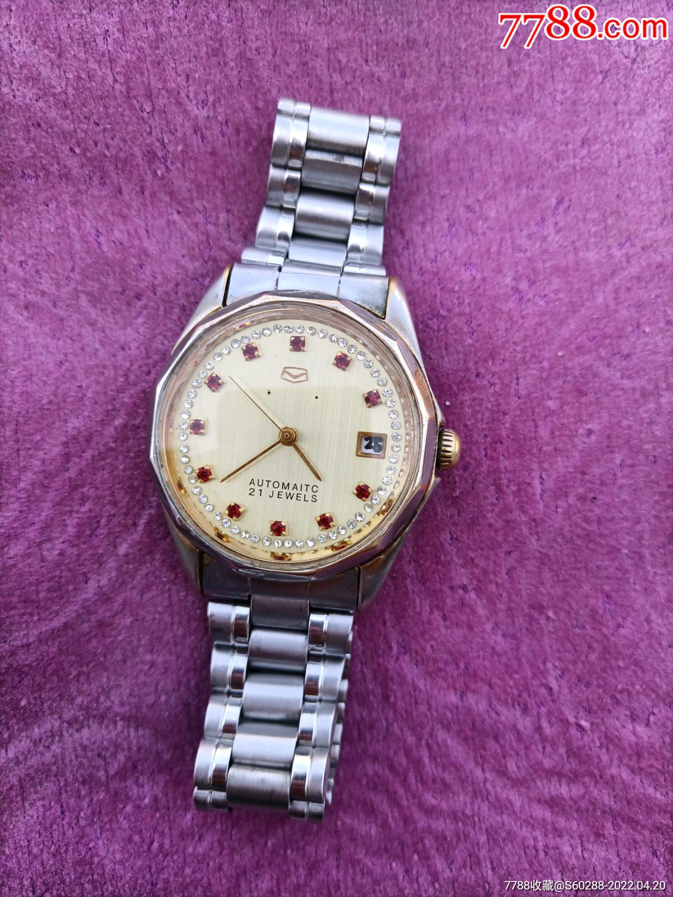 海鸥手表老手表自动机械表能准确正常走时精美镶钻做工漂亮