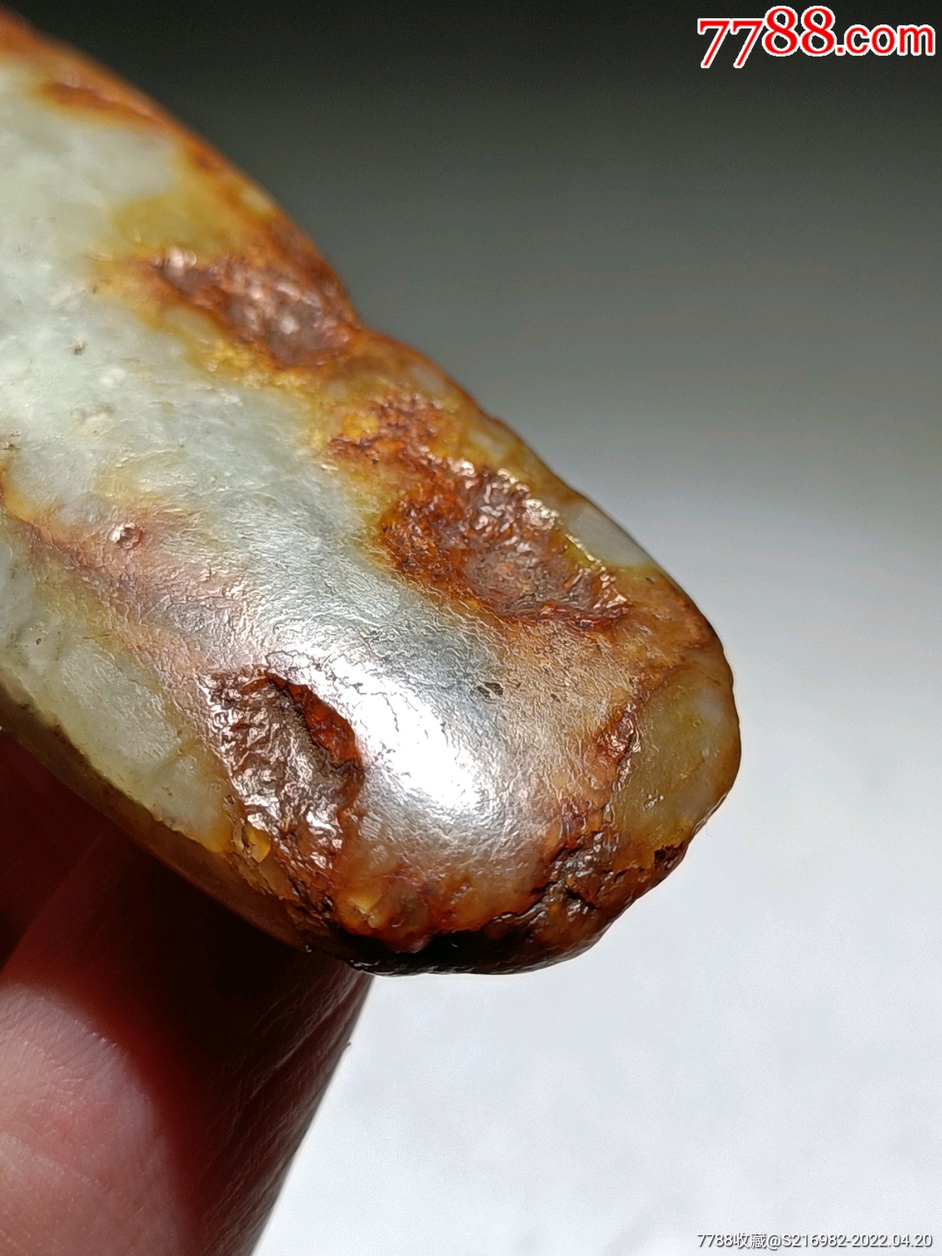 河磨玉籽料玉斧