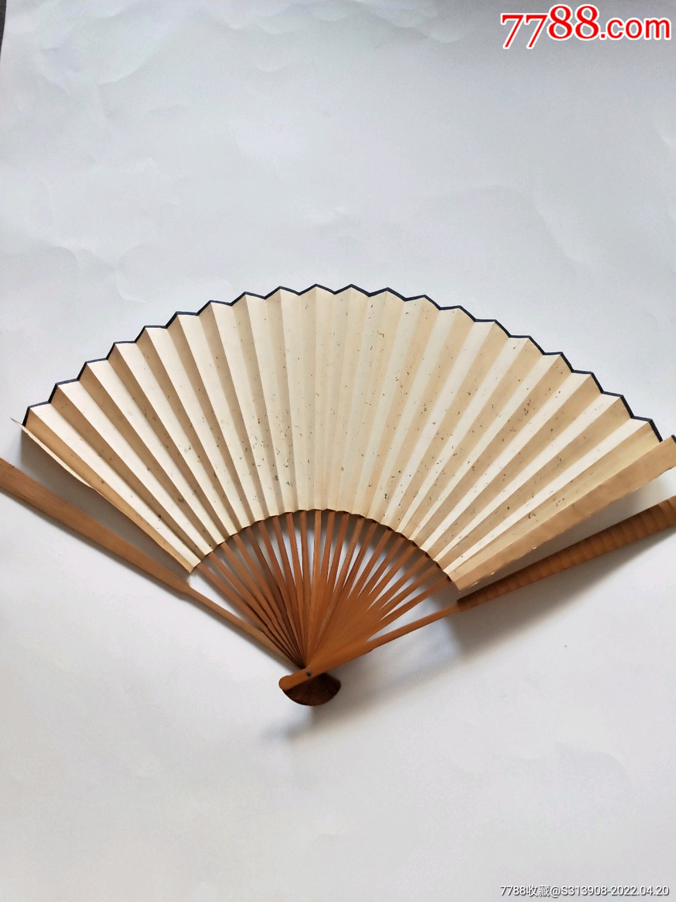 90年代老宣纸空白扇子_宣纸_图片欣赏_收藏价格_7788连环画