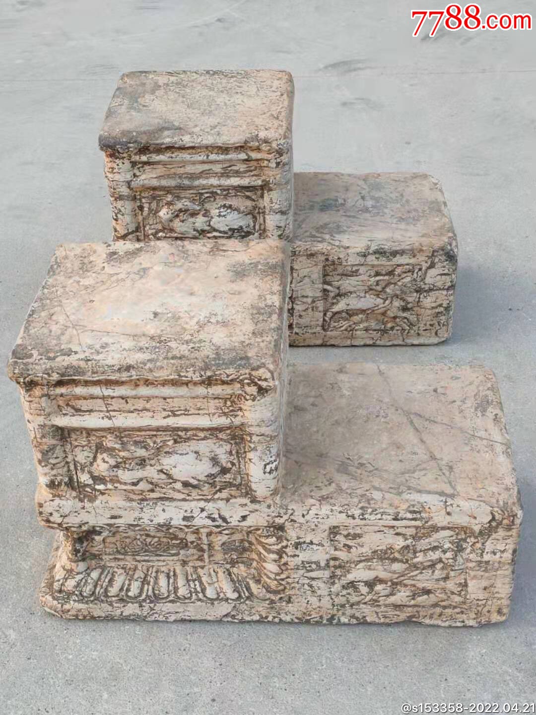 明代上马石一对