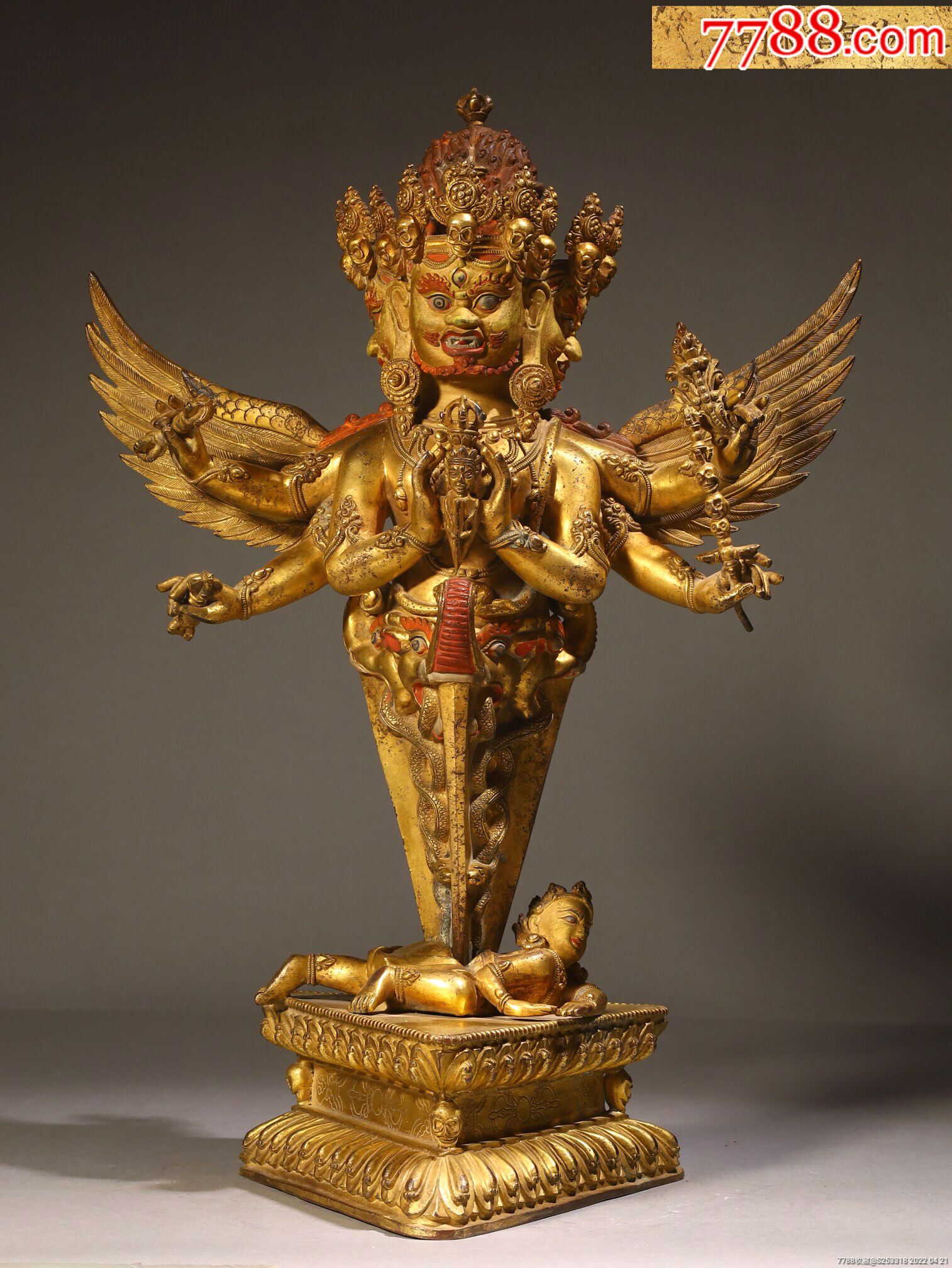 铜鎏金普巴金刚橛a84s550f