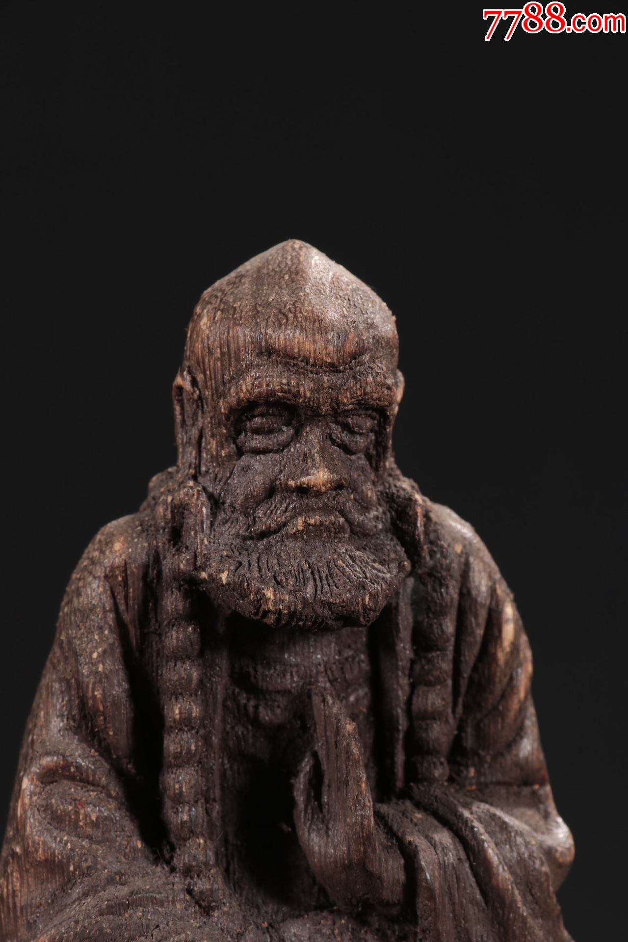 沉香木雕达摩摆件