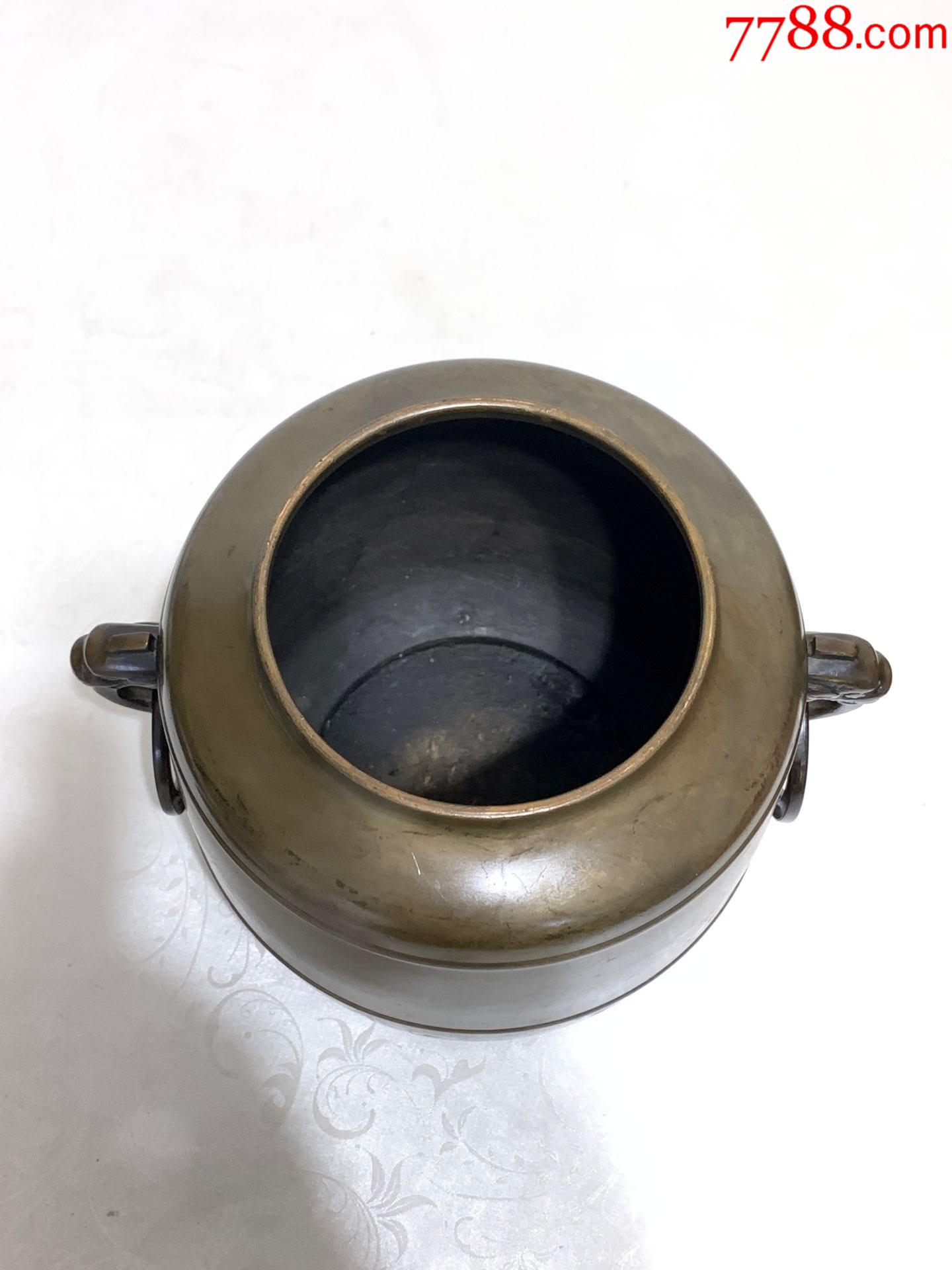 民国日产老铜罐茶仓已鉴定