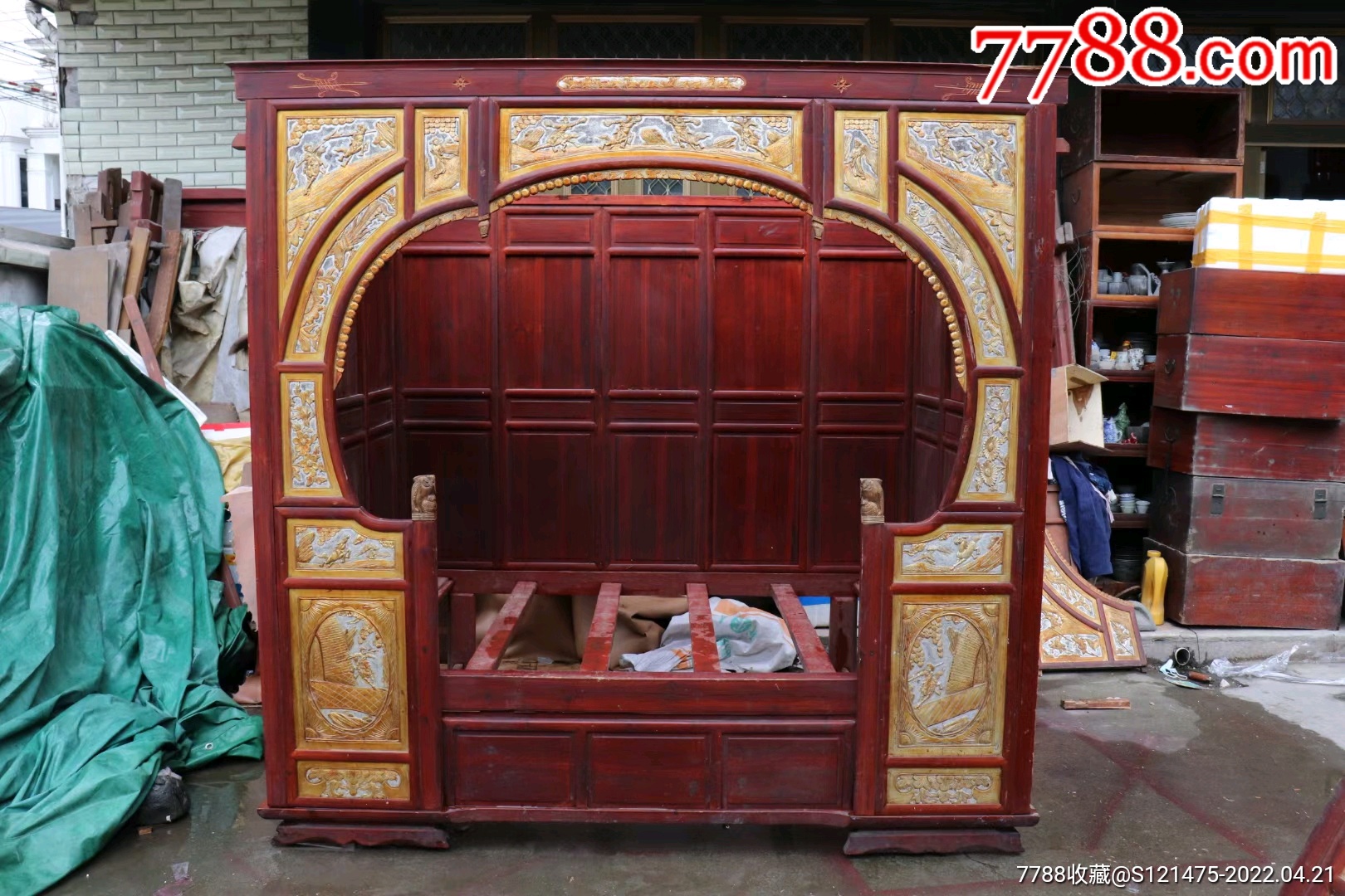 古床老木雕老床架子床千工床踏步床特价1_价格1380元_第1张_7788收藏