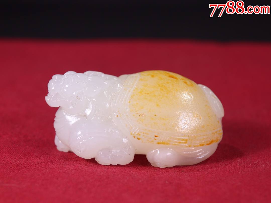 和田玉料龙龟玉雕件