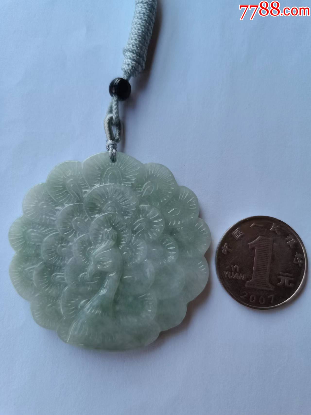 天然缅甸a货翡翠挂件,孔雀_翡翠/缅甸玉_第1张_7788铜器收藏