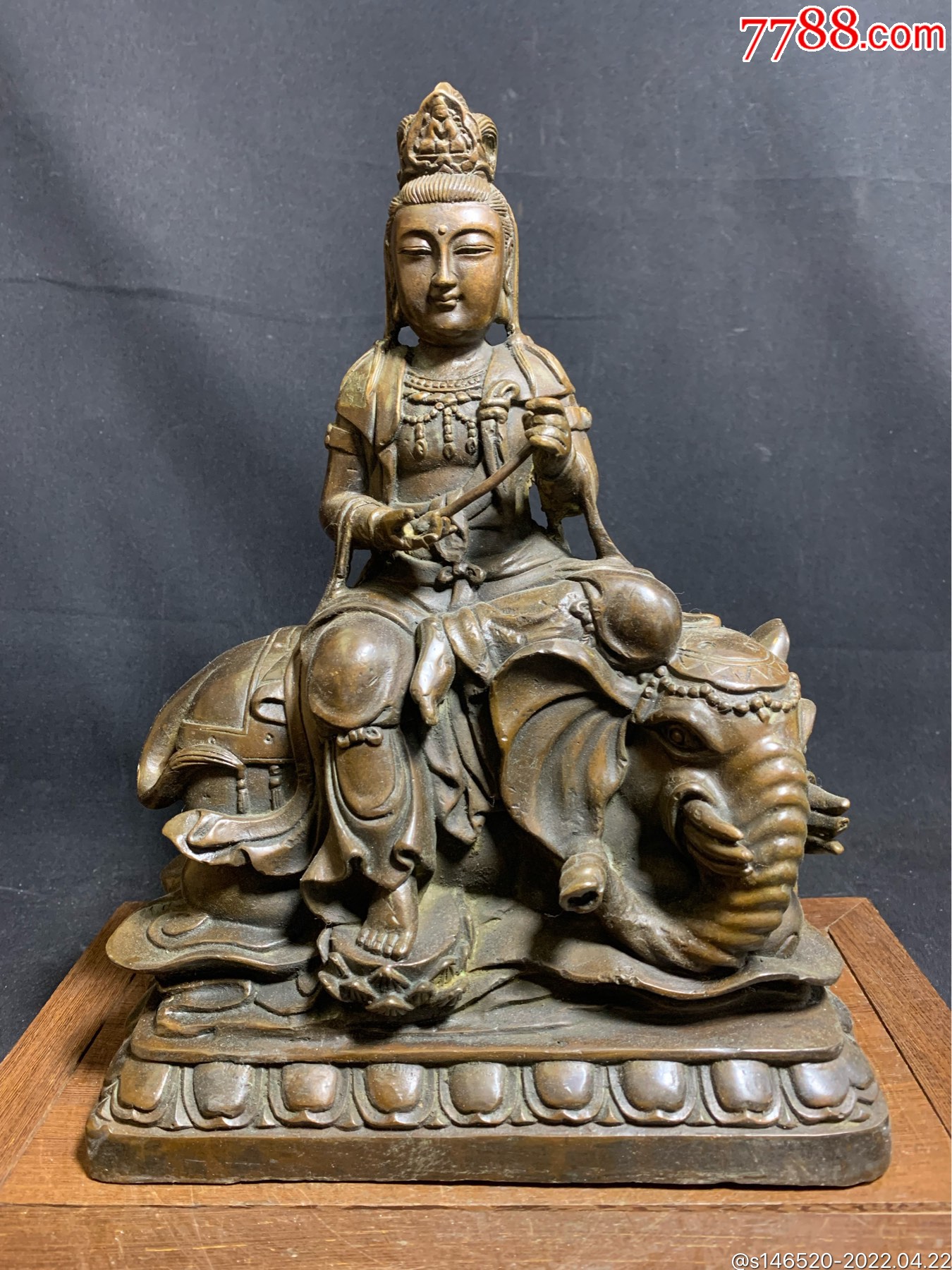 普贤菩萨法像老铜佛_佛像/造像_第1张_7788铜器收藏