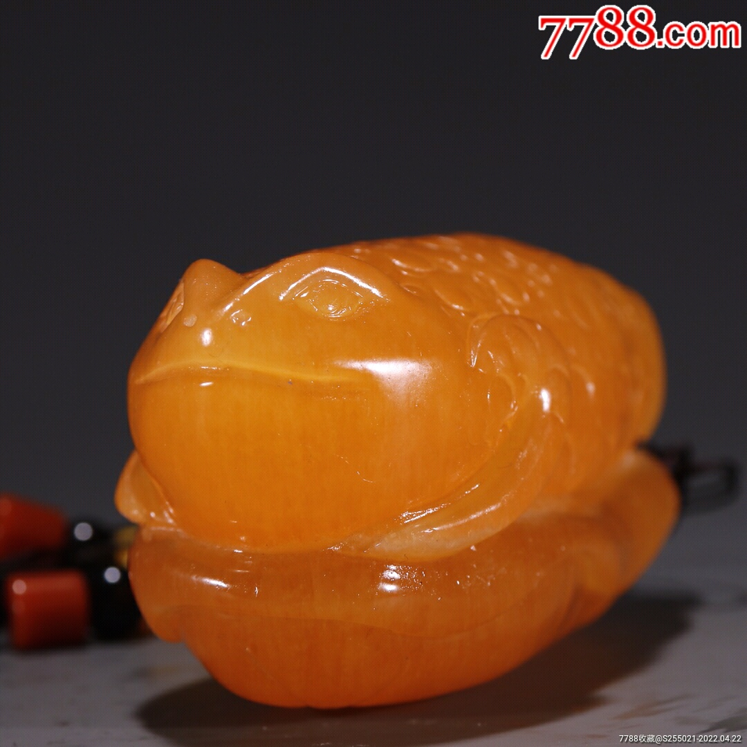 田黄冻石莲叶蛙把件a21s8f-价格:2000元-se86673351-寿山石-零售-7788