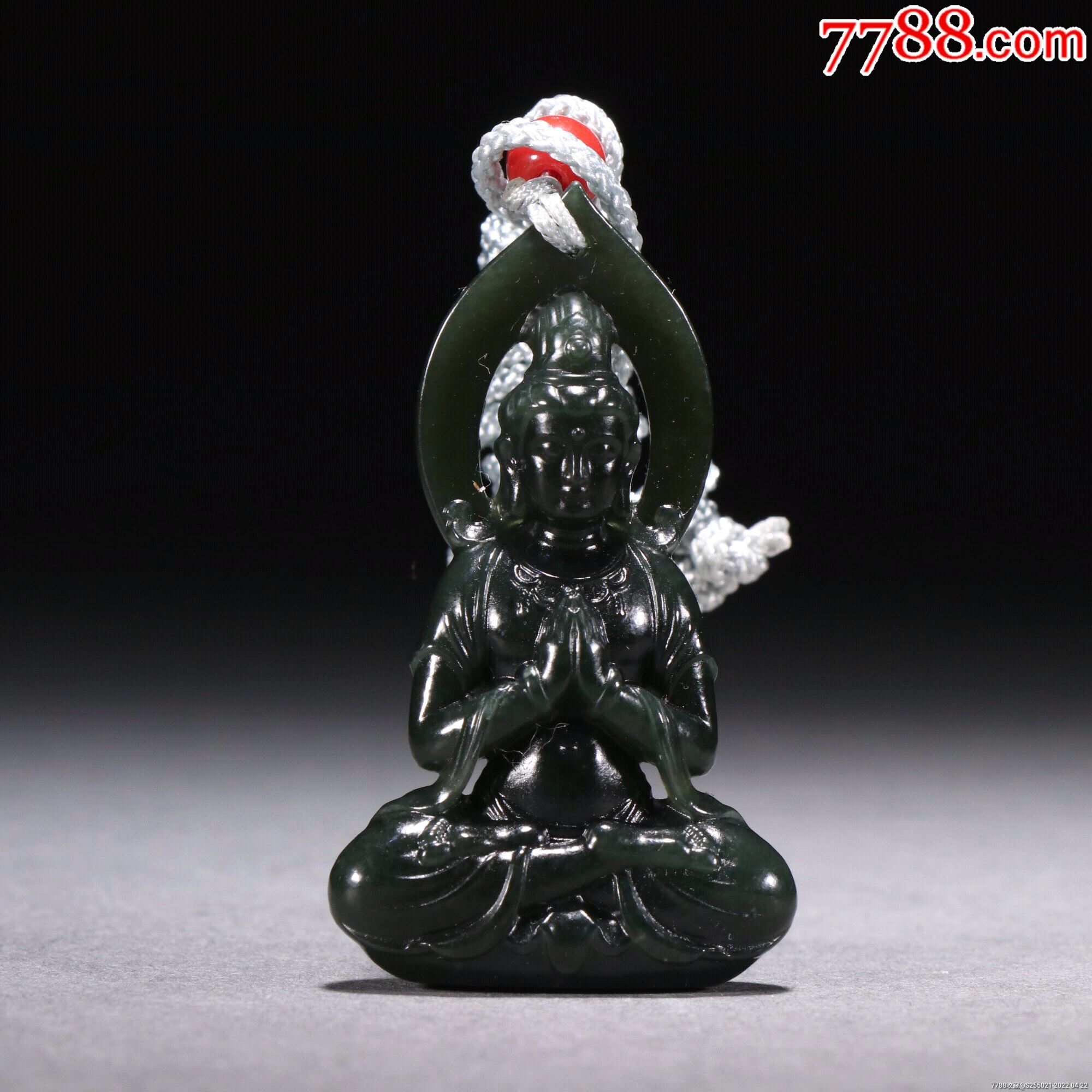 墨玉藏传观音挂件a21s5f