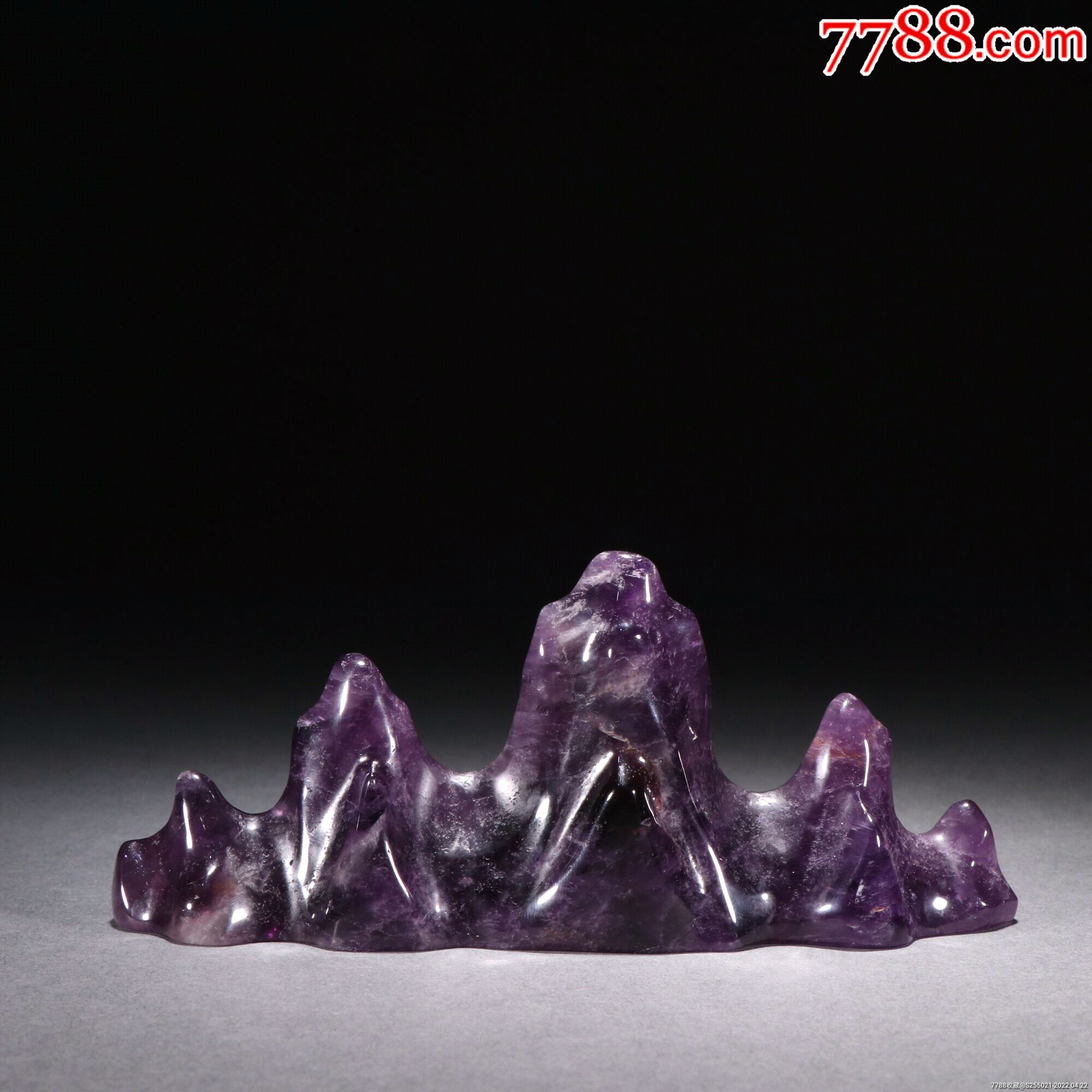 紫水晶山子笔架a21s12f