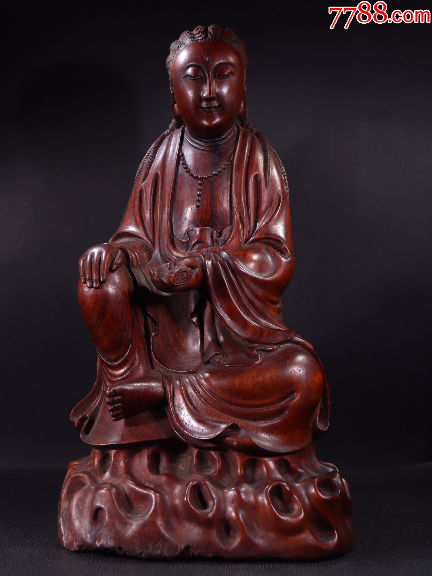 海南黄花梨观音摆件