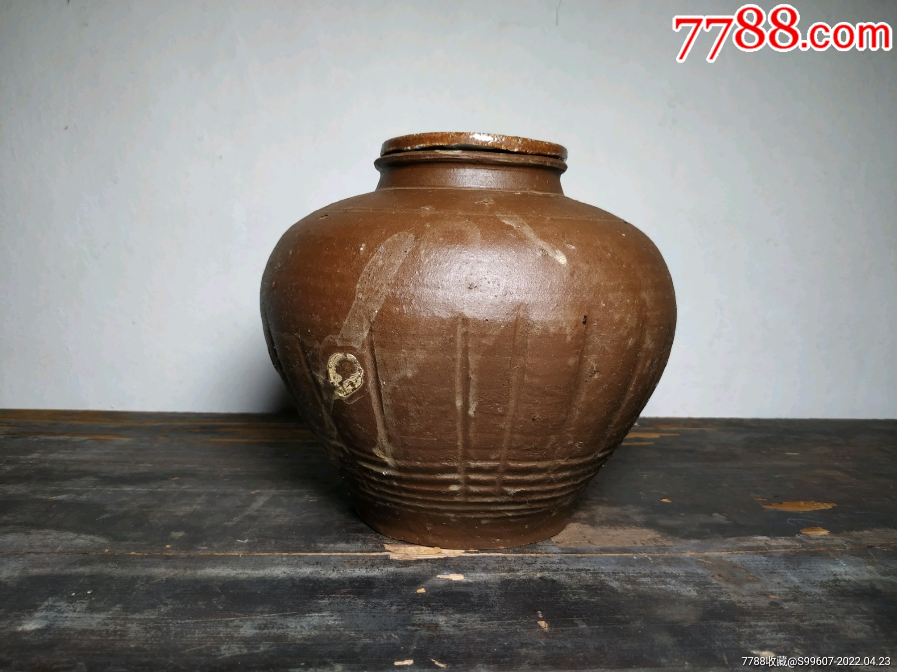 南瓜形茶叶罐老盖罐老陶罐老瓦罐-价格:198元-se86682812-红陶-零售