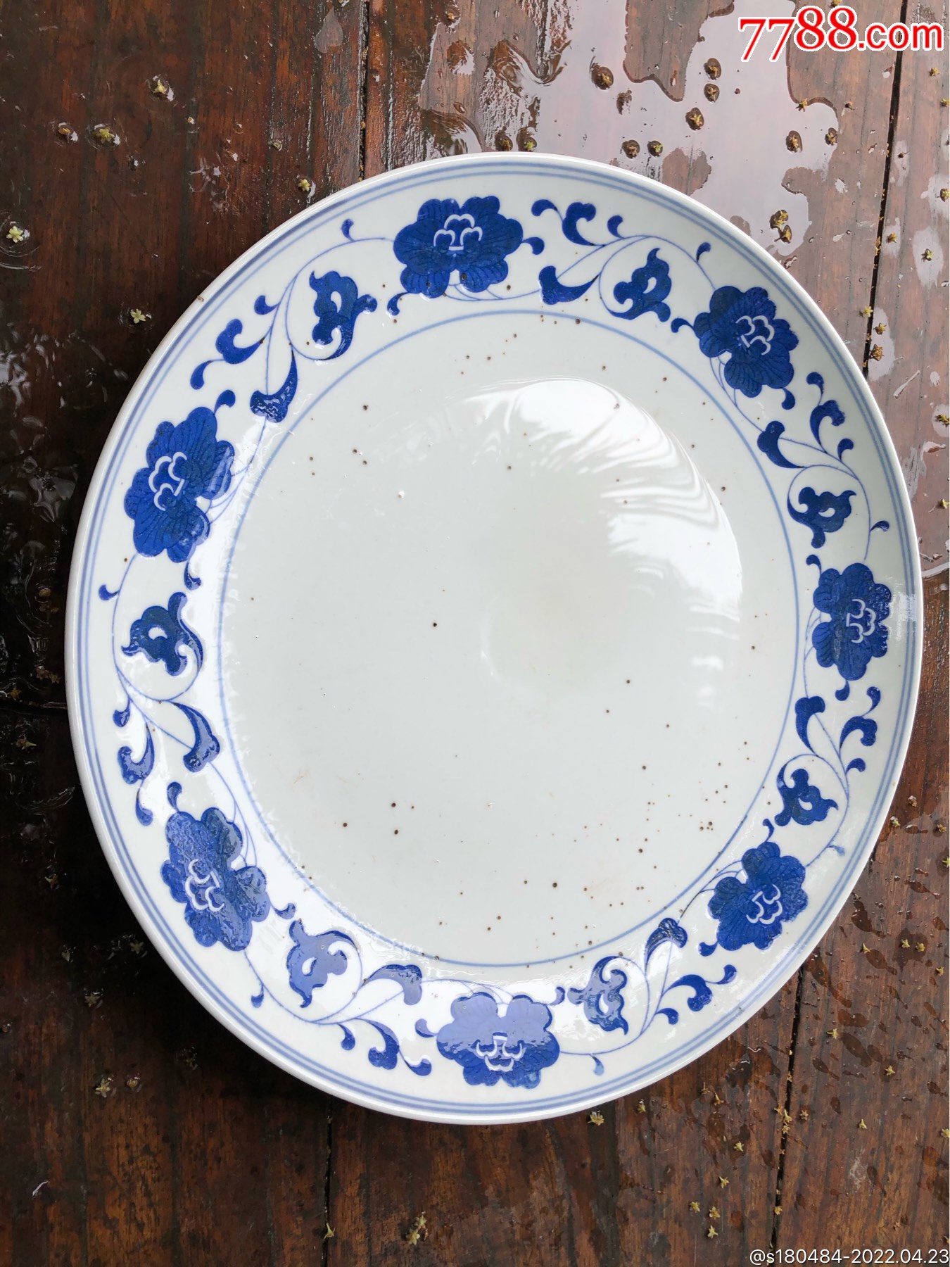文革青花大盘