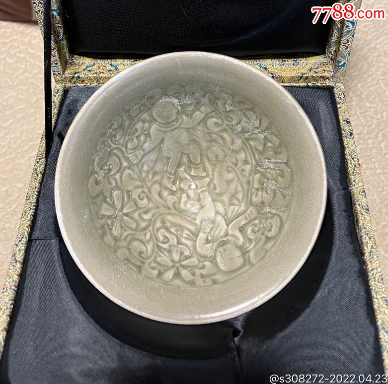 【宋·耀州窑·剔刻·婴戏碗】_价格58000元【崇古雅趣堂】_第1张