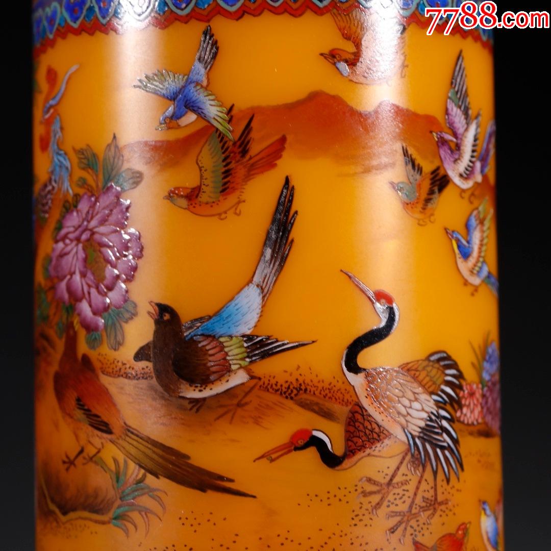 回流·料器百鸟朝凤笔筒._其他琉璃工艺_第9张_7788小人书