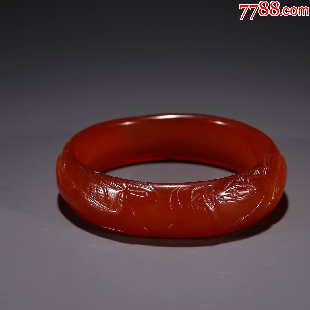 旧藏·老玛瑙龙凤纹手镯._价格2000元_第1张_7788收藏__收藏热线