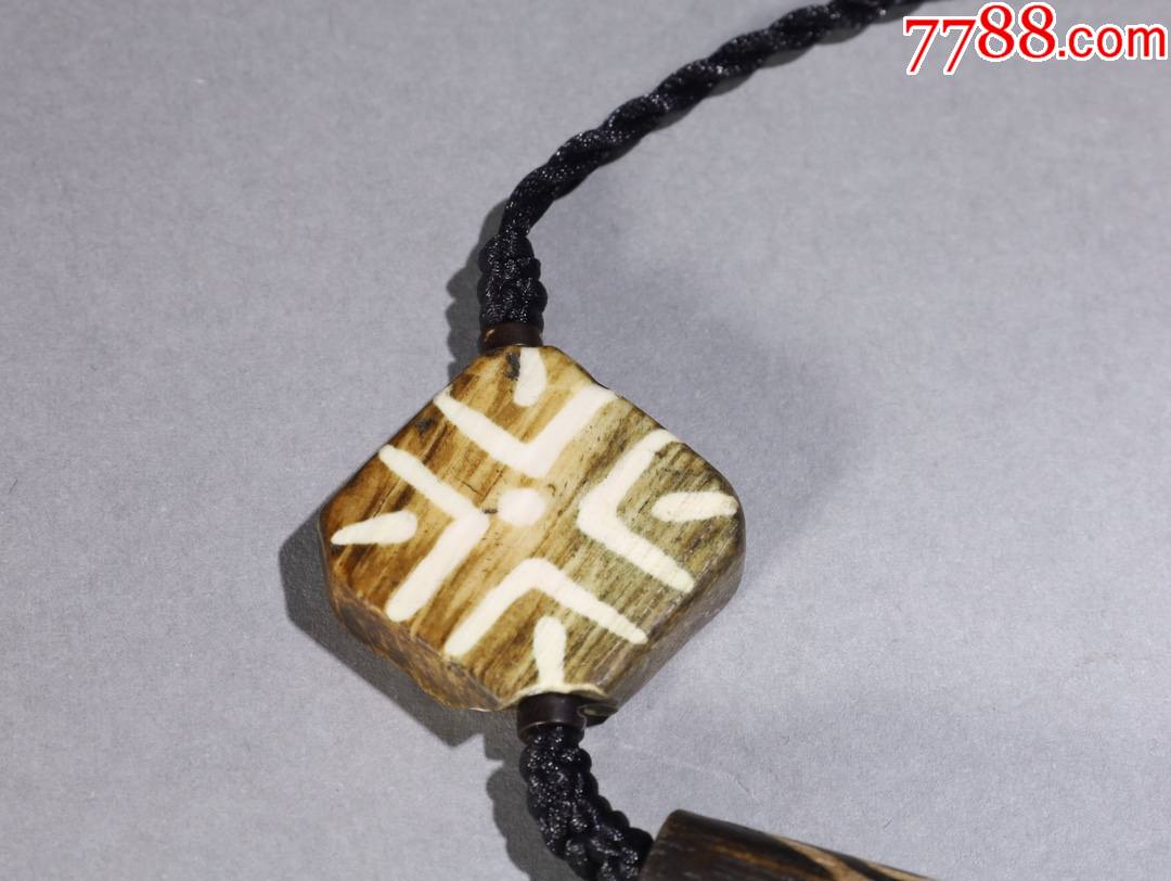 木化石天珠项链