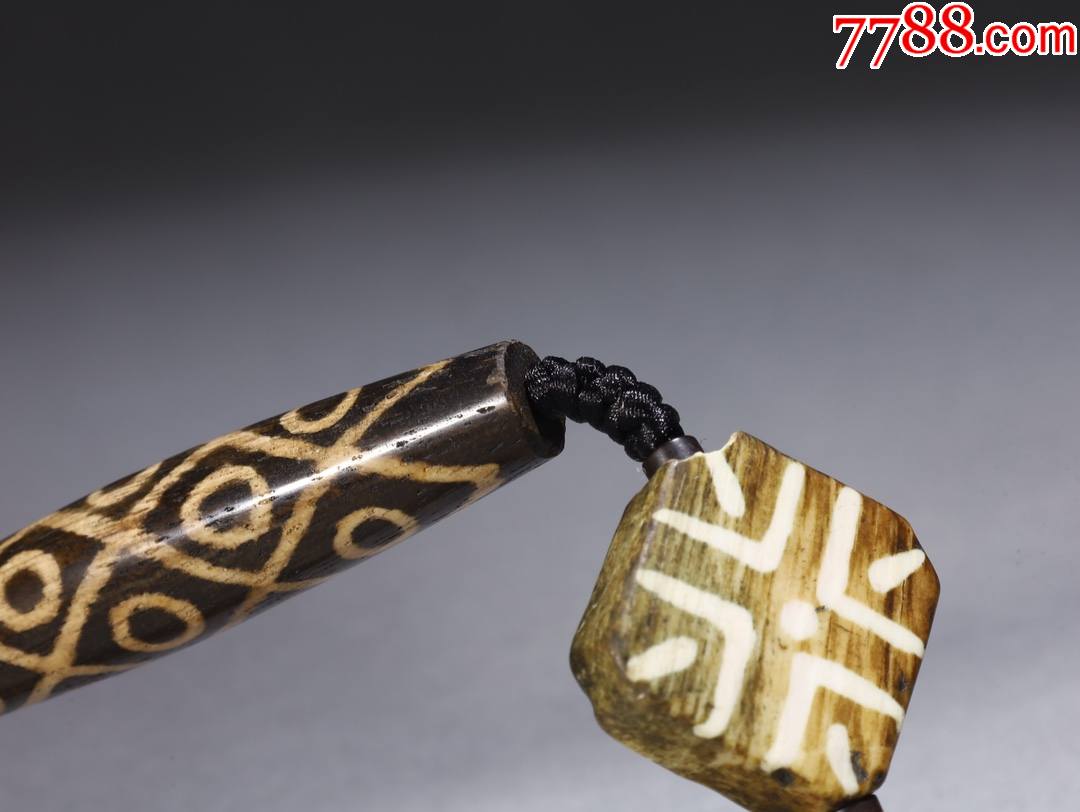 木化石天珠项链