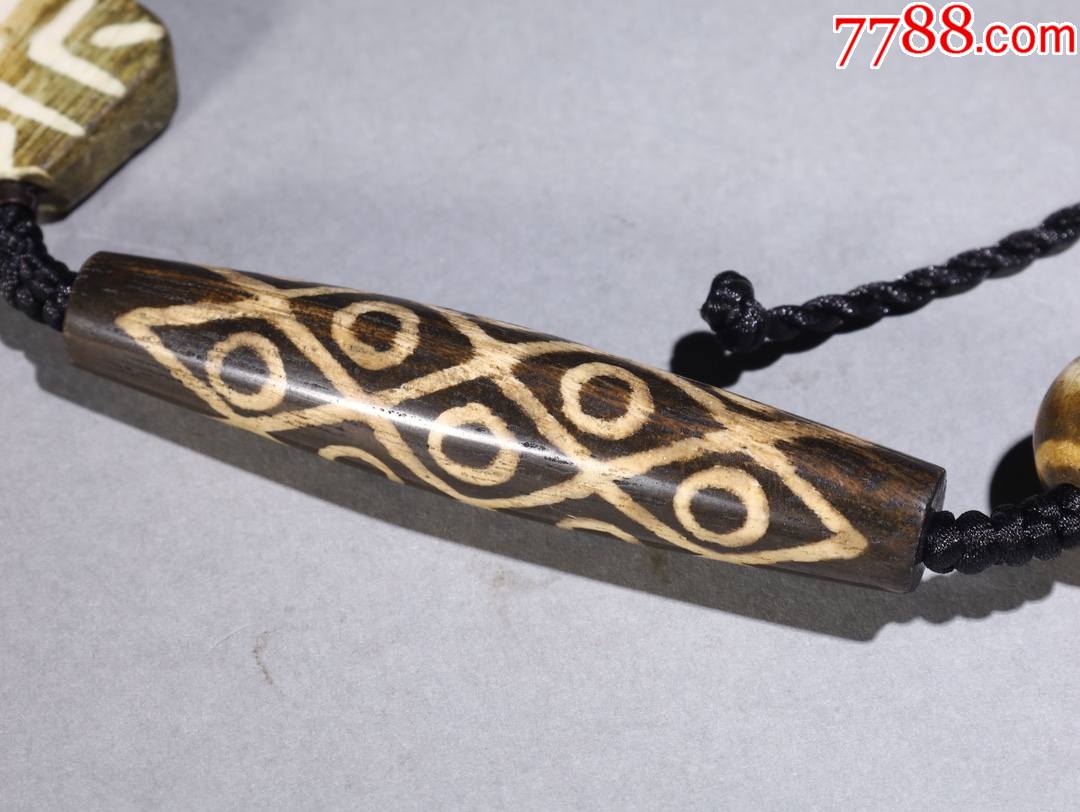 木化石天珠项链