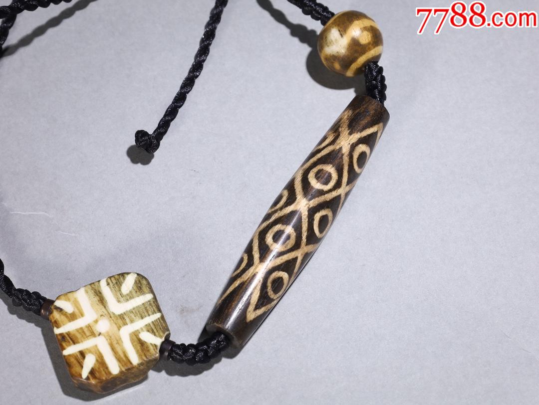 木化石天珠项链