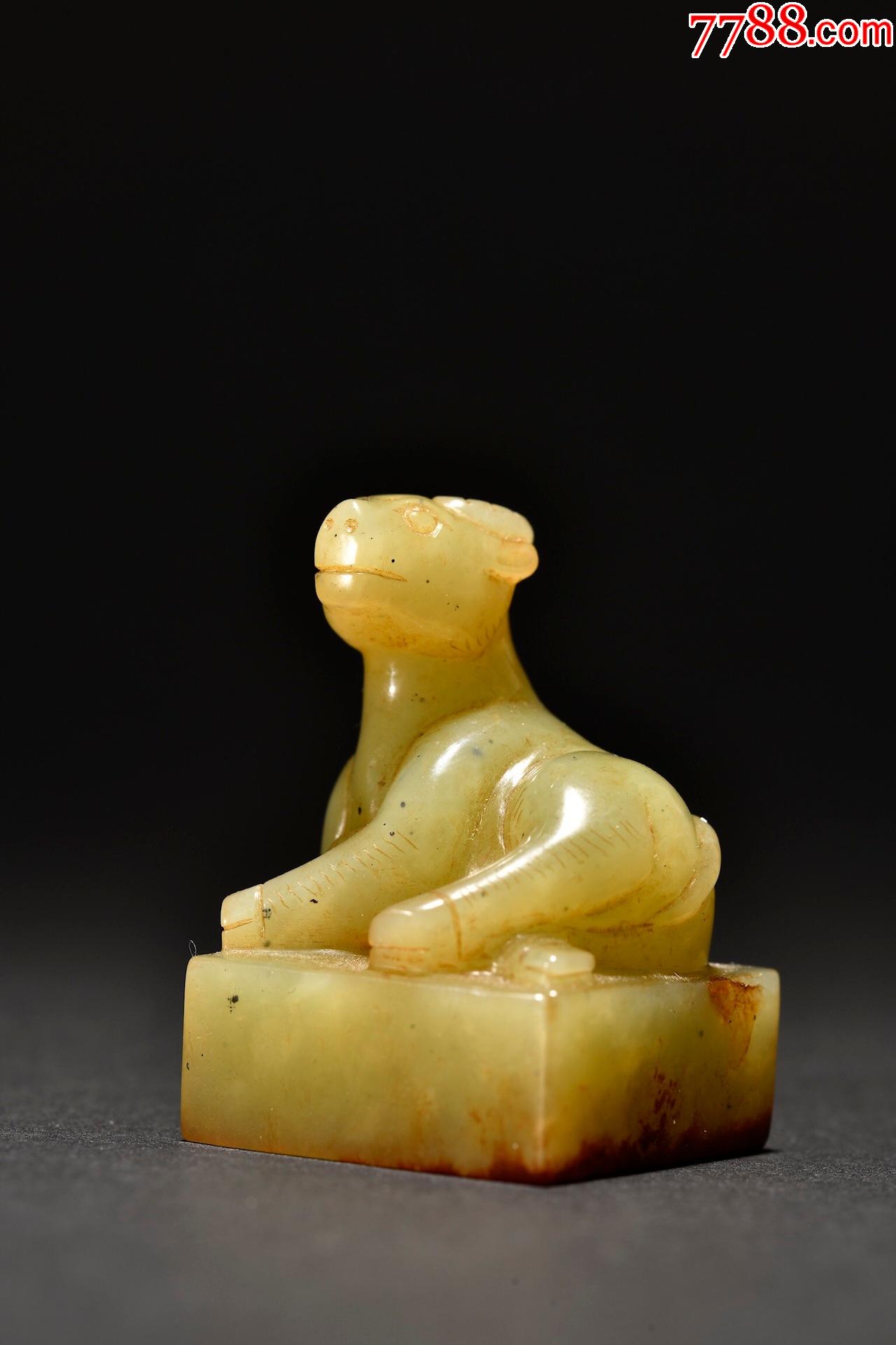 和田玉牛钮印章