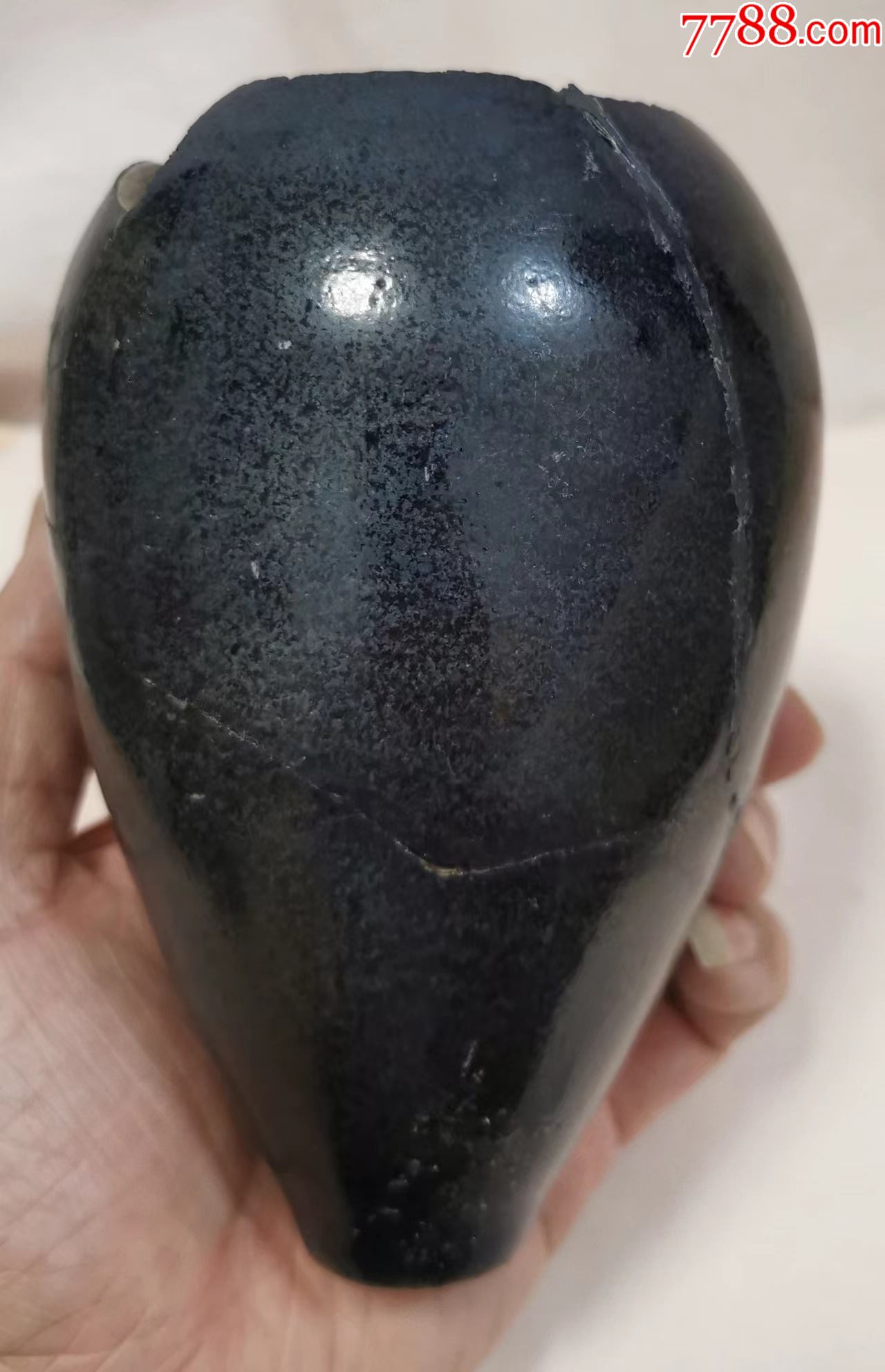 北宋钧窑茄皮紫窑变釉萝卜瓶瓷片(h)_瓷片_大观藏宝【7788瓷器】