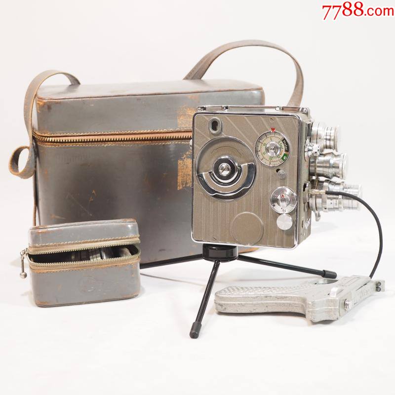 西洋古董相机德国枪式nizo8毫米8mm胶片电影摄影机金属机身正常