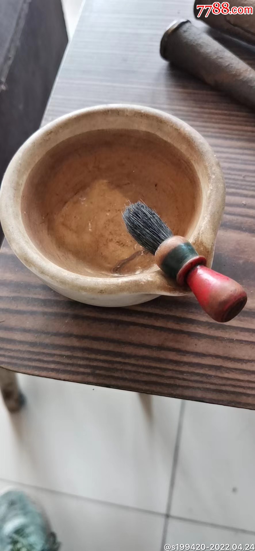 民国时期研药工具药钵保存完好展馆收藏摆设