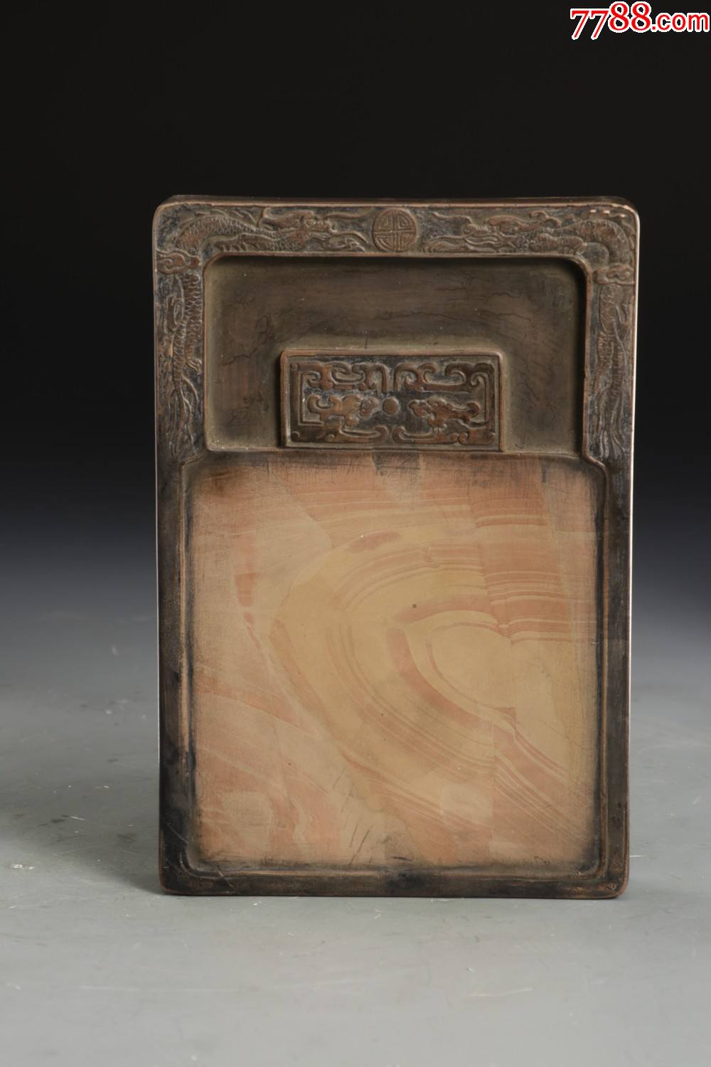 旧藏,螭龙纹四方红丝砚-价格:3800元-se86709248-红丝砚-零售-7788