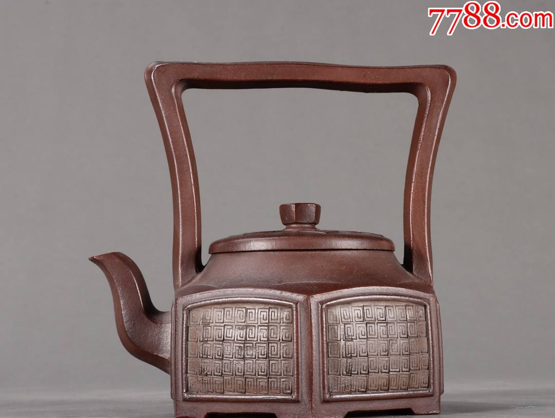 六方提梁壶-价格:3800元-se86722021-紫砂壶-零售-7788收藏__收藏热线