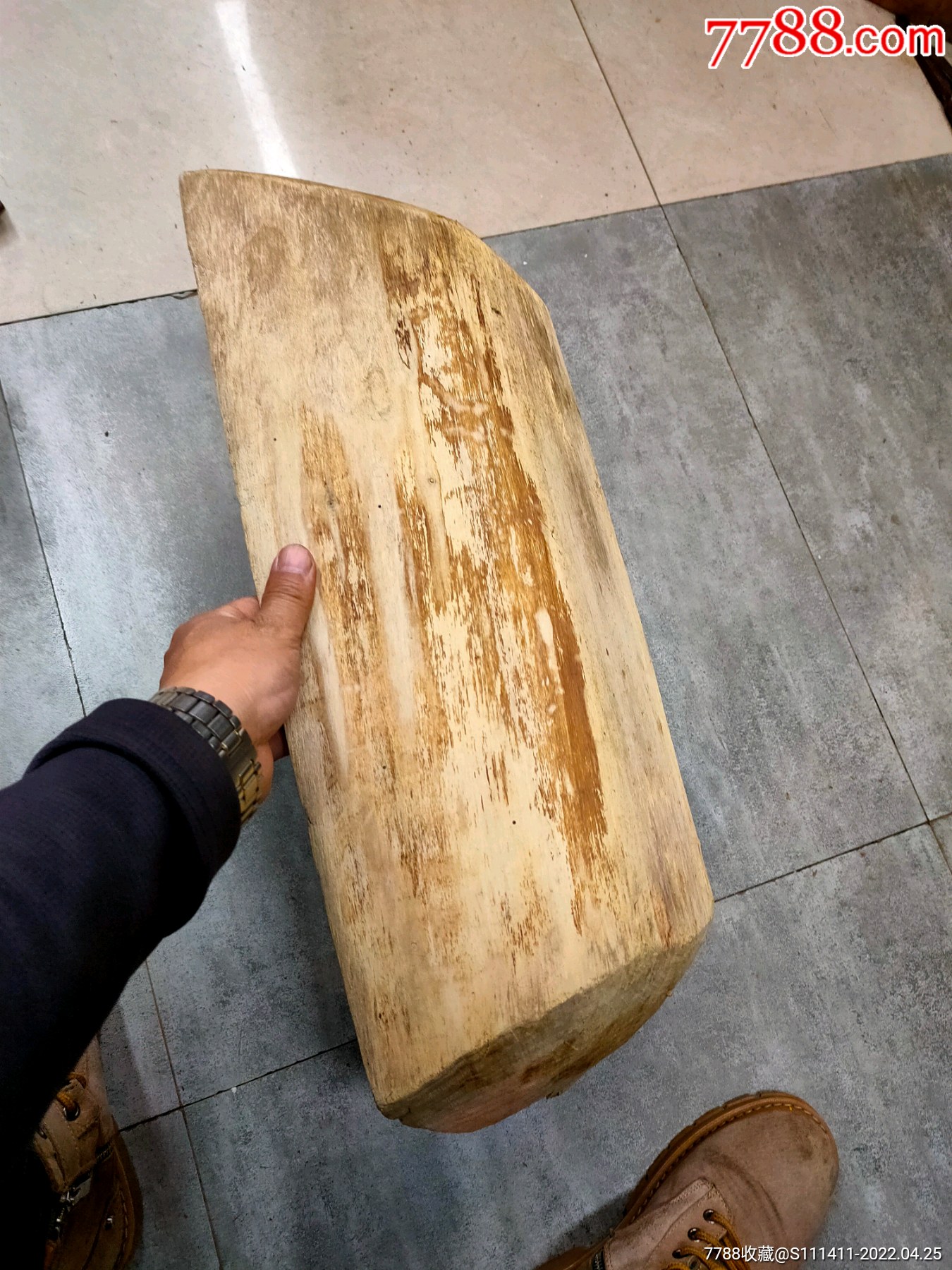 百年清水皮壳紫椴木木盆